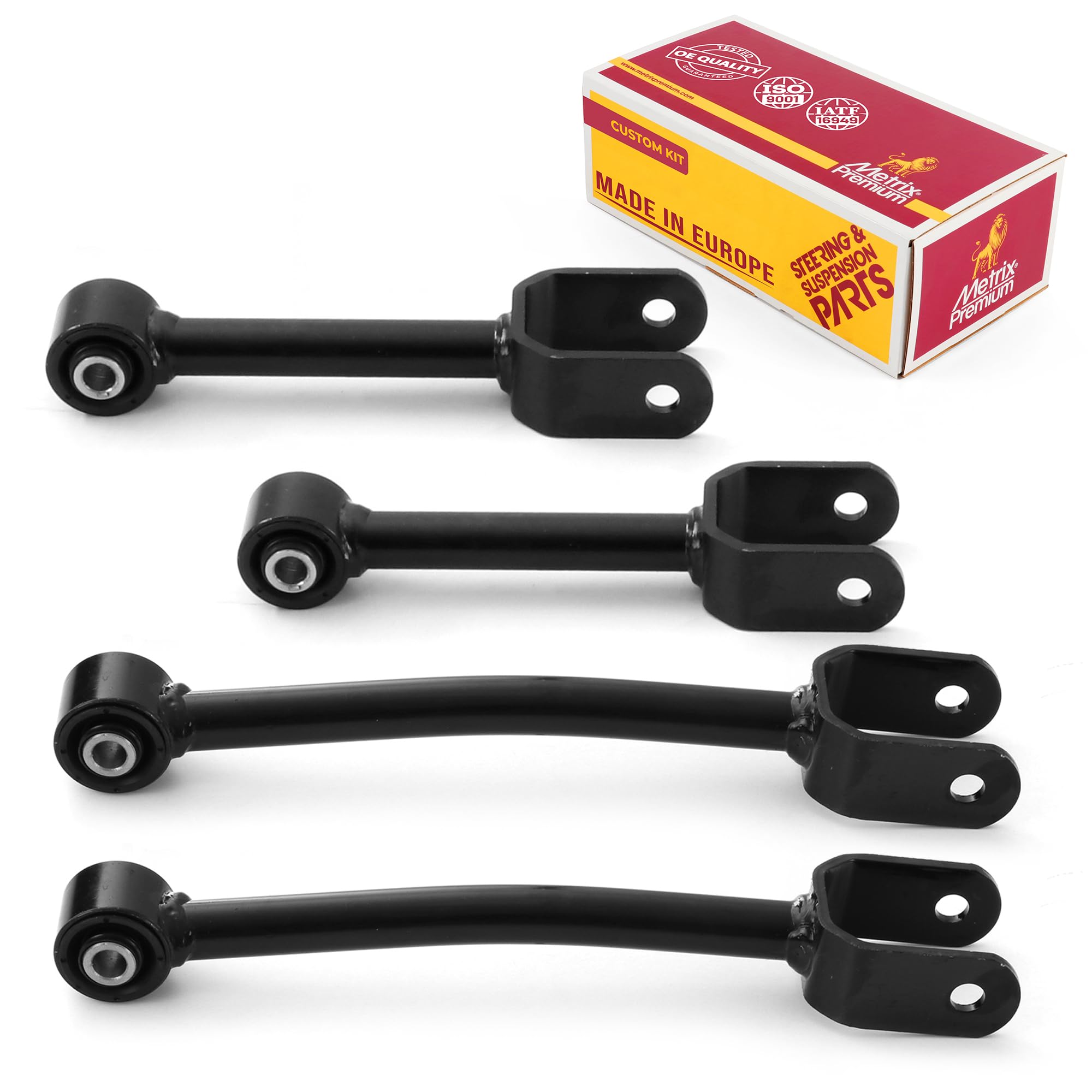 Metrix Premium Chassis Parts - 4 Pc Lower Forward & Rearward Control Arm Kit Fits 13-15 Bmw Activehybrid 7, 11-15 740I, 11-15 74