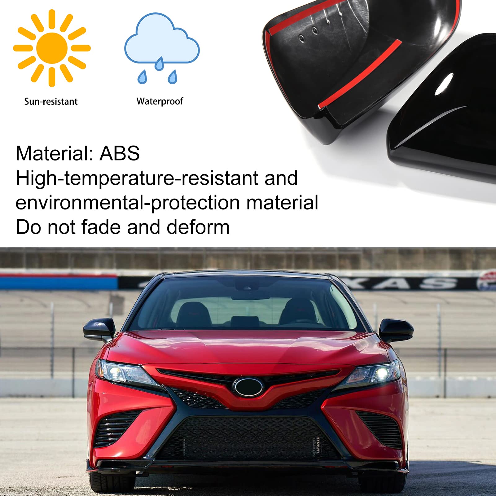 Cke Compatible With Toyota Camry 2025 2024 2023 2022 2021 2020 2019 2018 Accessories Car Exterior Door Side Rearview Mirror Guar