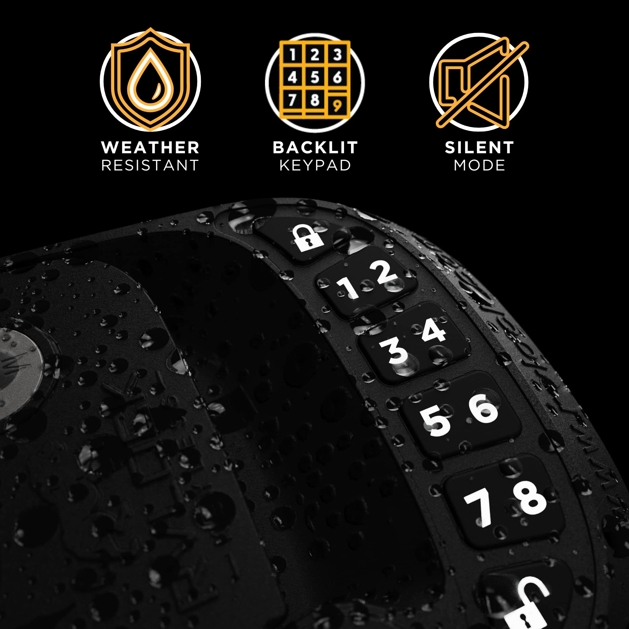 RVLock Keyless Entry RV Door Lock - Compact Black Camper Latch with Remote, Durable Replacement for Trailers, Patented Security Technology