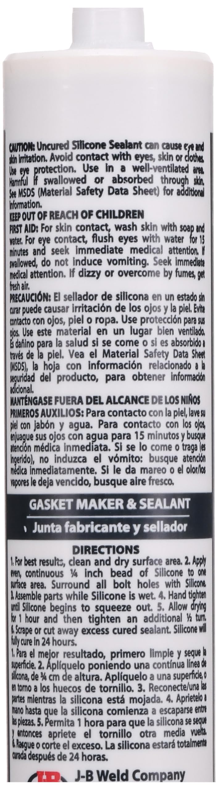 J-B Weld 32929 Ultimate Black Rtv Silicone Gasket Maker And Sealant - 9.5 Oz.