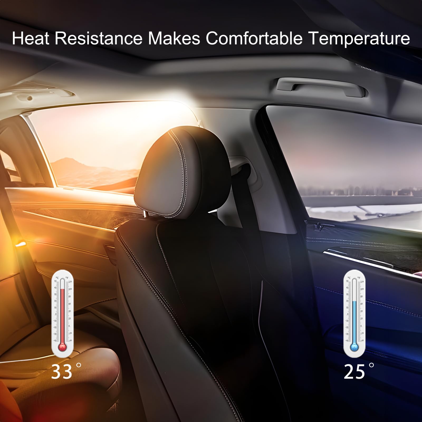Car Window Tint Film, Protection Privacy Sun Shade Roll, Car Side & Rear Windows Tint Film, Heat UV Blocking,Scratch Resistant,