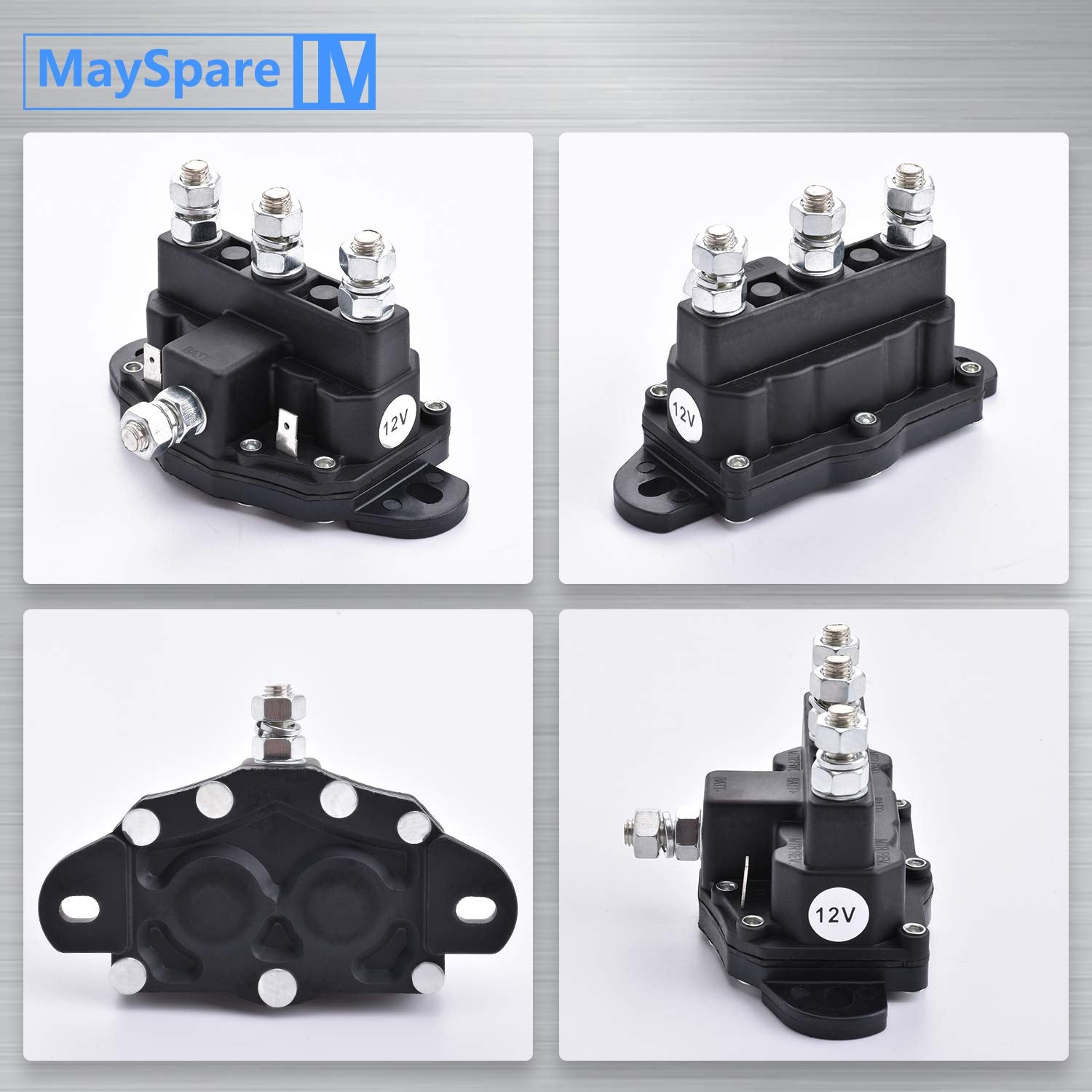 Mayspare Winch Motor Reversing Solenoid Switch Intermittent Duty Trombetta 214-1231-A11 6 Terminal 12Vdc