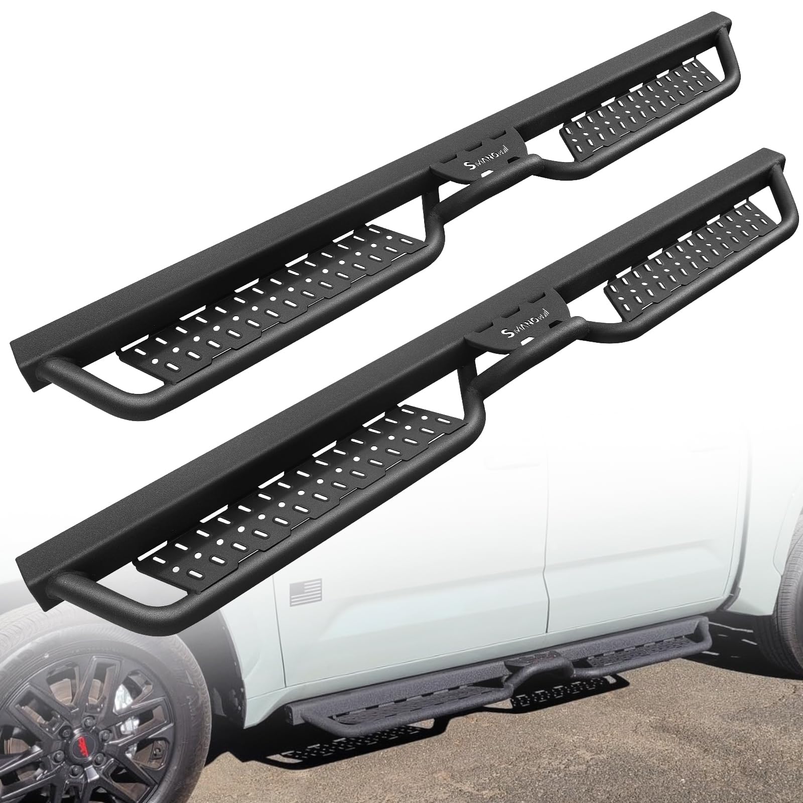 Smanow Running Boards Compatible With 2019-2025 Chevy Silverado/Gmc Sierra 1500 Crew Cab & 2020-2025 Silverado/Sierra 2500Hd 3500Hd Crew Cab, Side Steps Compatible With Silverado Crew Cab.
