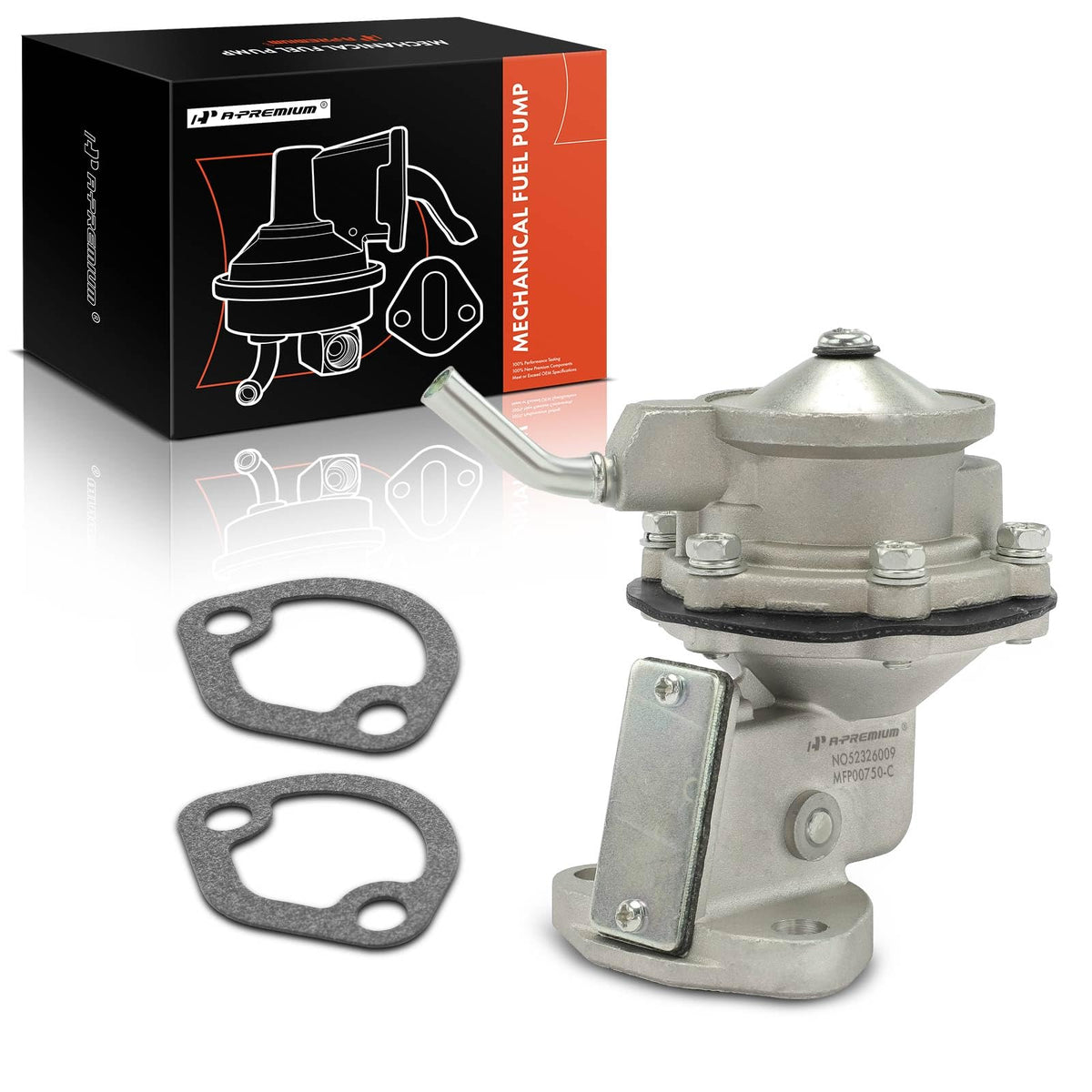 A-Premium Mechanical Fuel Pump with Gasket Compatible with Volkswagen Beetle 1966-1970, Karmann Ghia 1966-1970, Transporter 1966