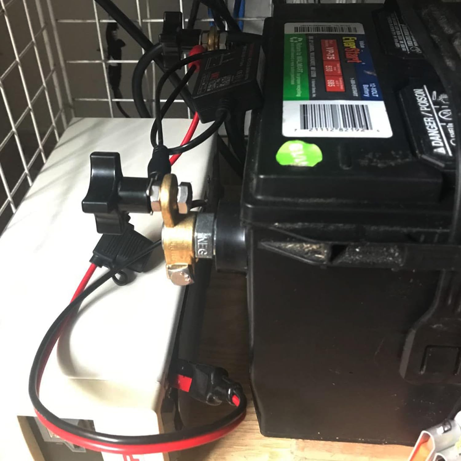 Ampper M8 Thread Male Lead Battery Terminal Charging Posts, M8 Battery Post Adapter (+/-) For Extension, Pack Of 2