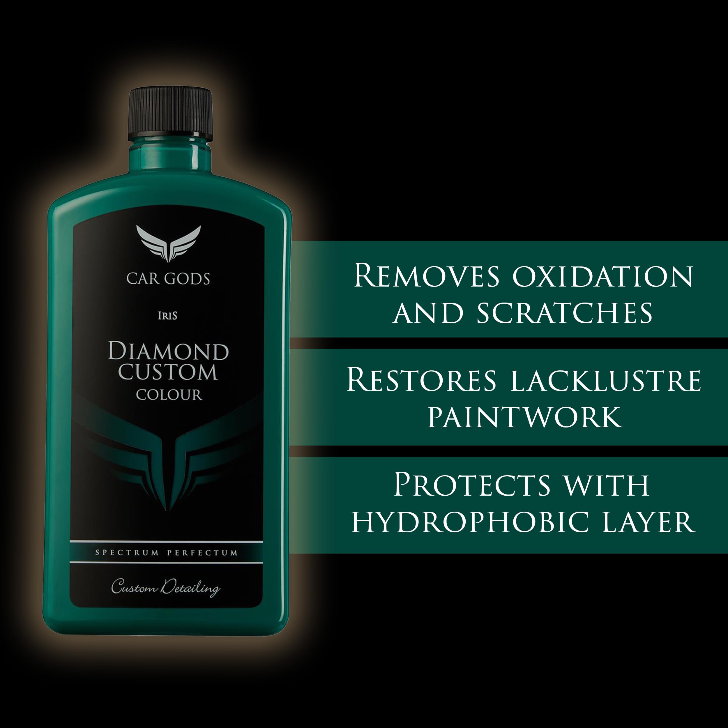 Car Gods Dark Green 3-in-1 Polish Wax & Scratch Remover, 17 Fl Oz - Color Restorer, 16 Colors Available