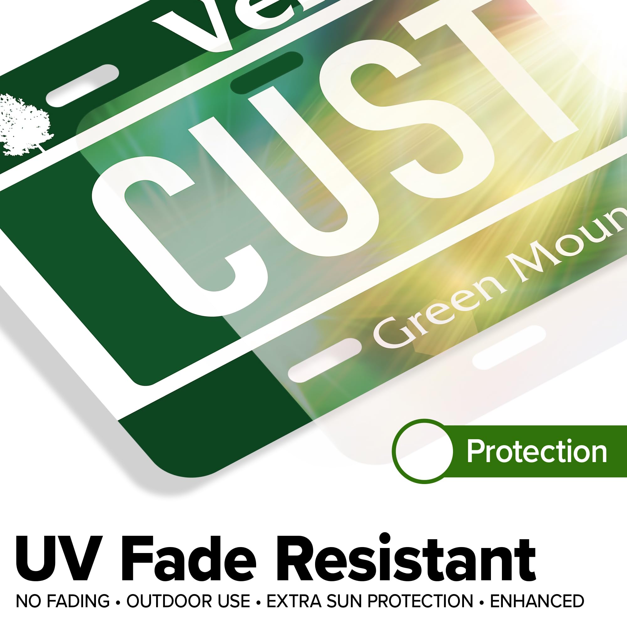 Custom Vermont License Plate, Personalized License Plates For Car, 6X12 Inch, Rust-Free Fade Resistant Aluminum, Usa Made By My