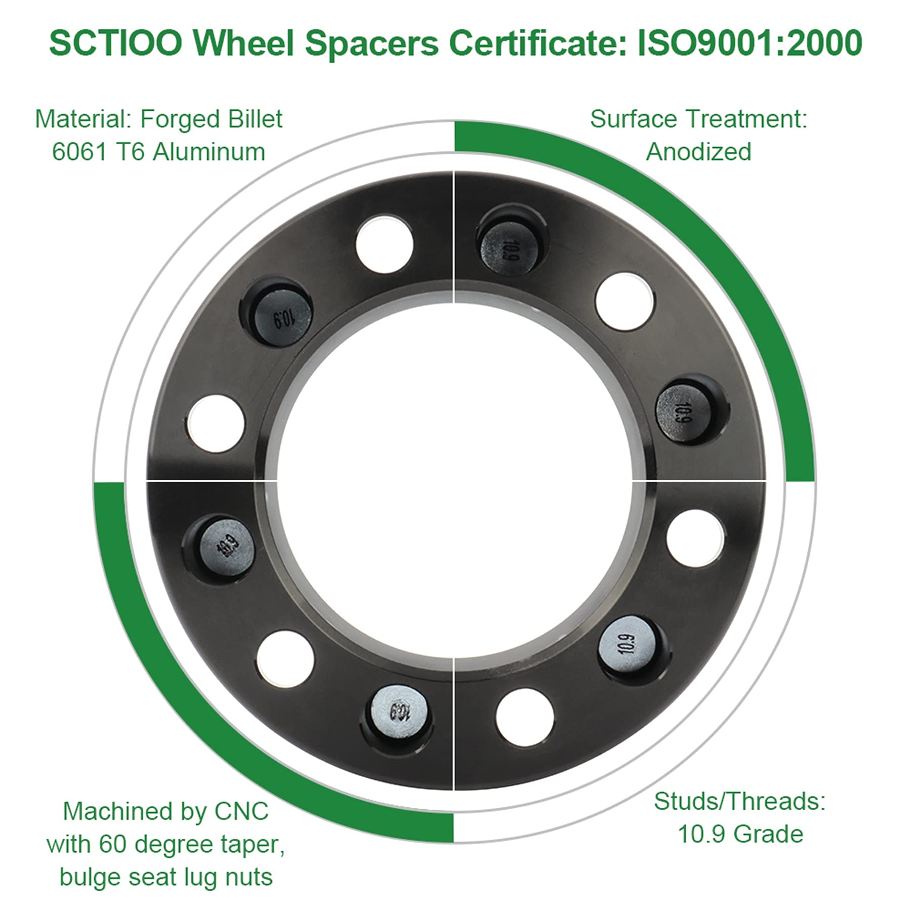 SCITOO 4X 4x137 to 4x156 12x1.5 110 1'' Wheel Spacers fits for 2011-2016 for Can-Am Commander 1000 2011-2015 for Can-Am Commande