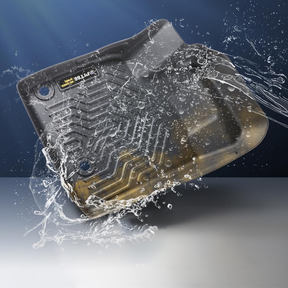 Pit66 Floor Mats Compatible With 2021-2024 Nissan Rogue (No Sport Models) (Heavy Duty) Tpe 3-Piece Premium,Black