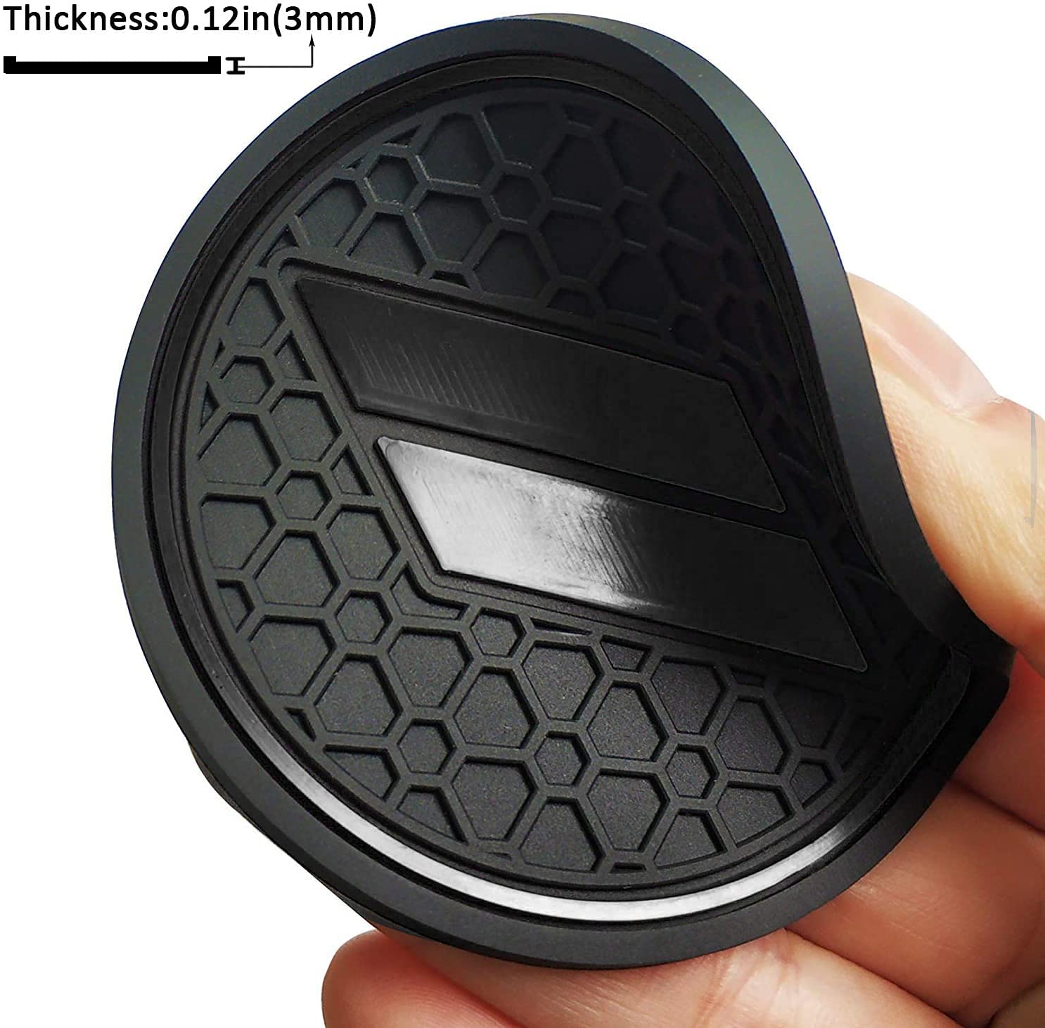 Auprite Anti-Slip Anti-Dust Mats For Challenger Accessories 2015 2016 2017 2018 2019 2020 2021 2022, Cup Holder Liners Mats Door Pocket Center Console Liners (Black/11Pcs)