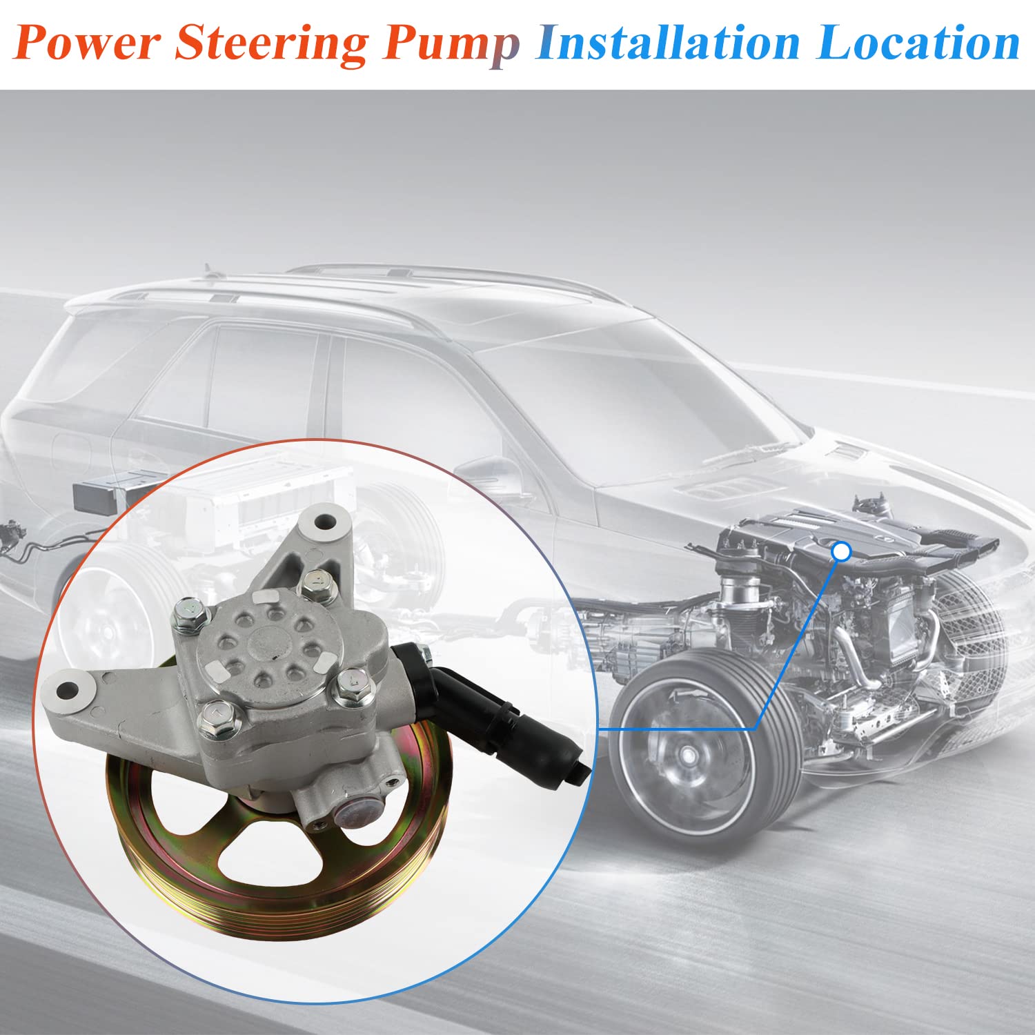 Daysyore 21-5442 Power Steering Pump Fits For 2005-2008 Honda Pilot, For 2005-2010 Odyssey,For 2007-2013 Mdx Power Assist Pump,