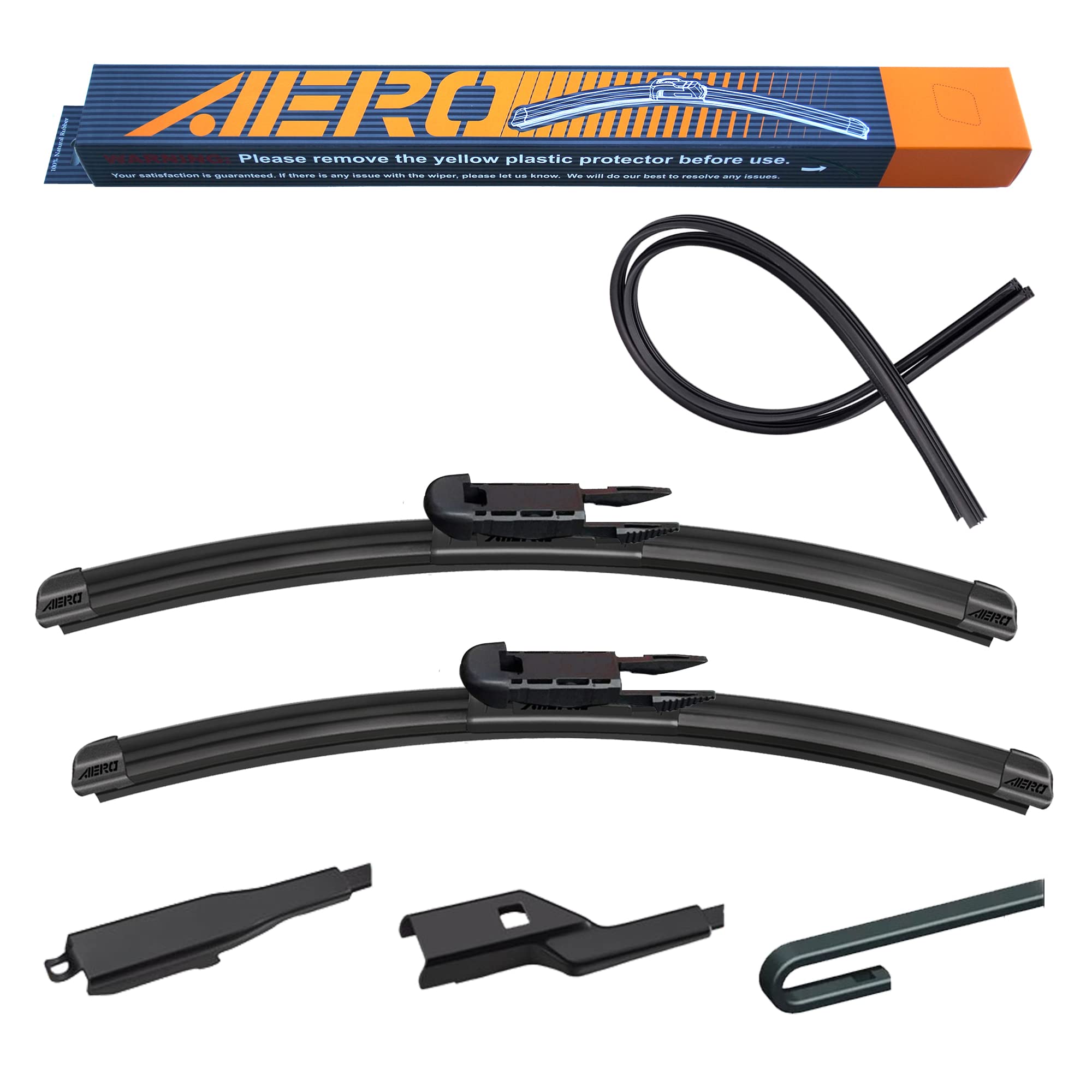 Aero Avenger Premium All-Season Beam Windshield Wiper Blades Oem Replacement For Saturn Outlook 2010-2007 24''+21'' (Set Of 2)