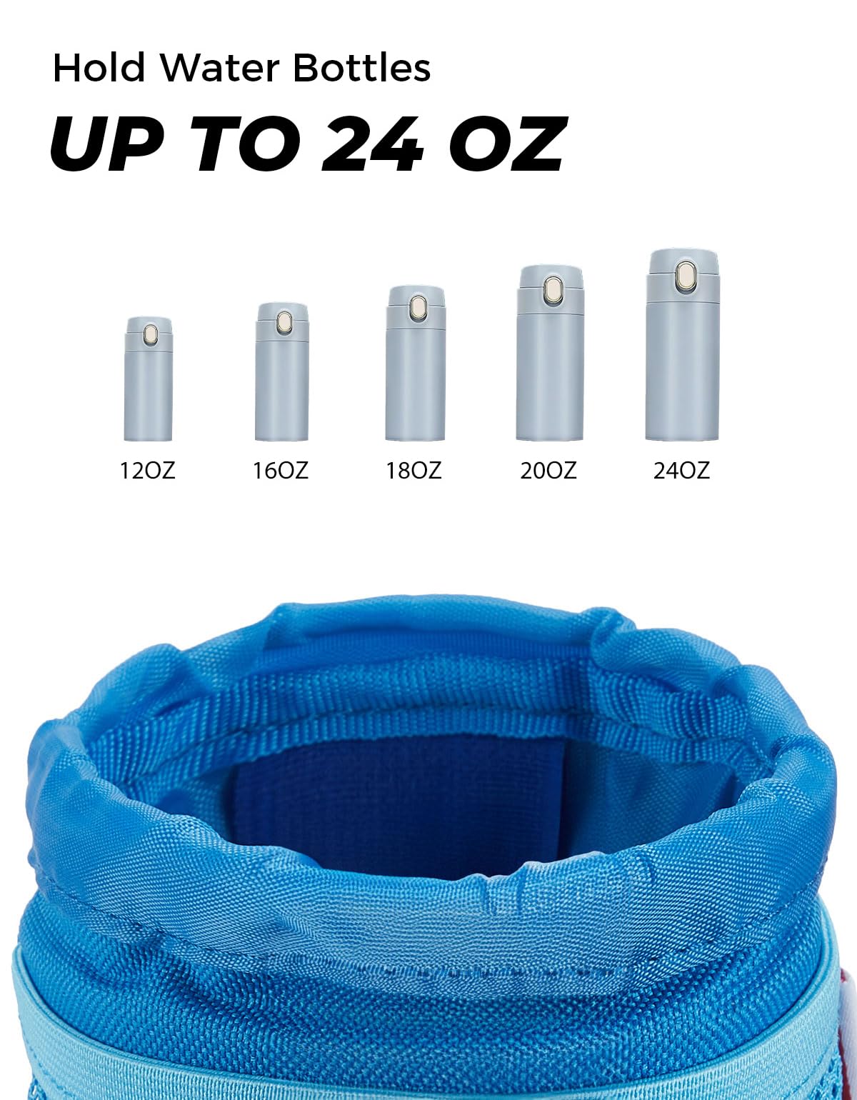 Kemimoto Motorcycle Cup Holder, Oxford Fabric Motorcycle Drink Holder With 0.6''-1.5'' Alligator Clamp, Universal Water Bottle C