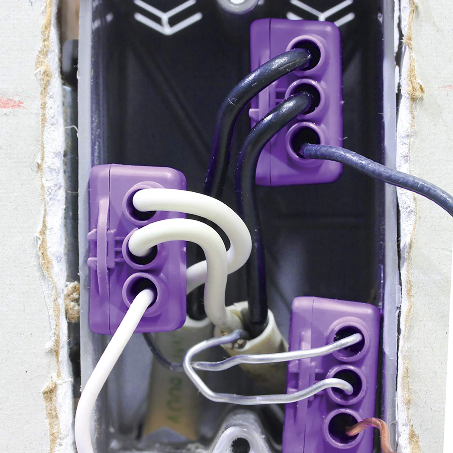 King Innovation 95110 3-Port Aluminum Copper (10-Pack) Wire Connector, Purple