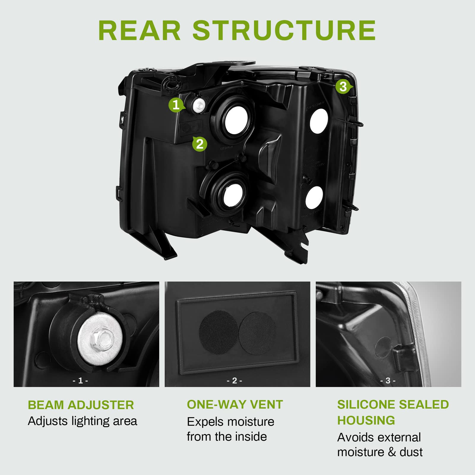 Autosaver88 Headlight Assembly Compatible With Chevy 2007-2013 Silverado 1500/07-14 Silverado 2500 Hd 3500 Hd Pickup Head Light