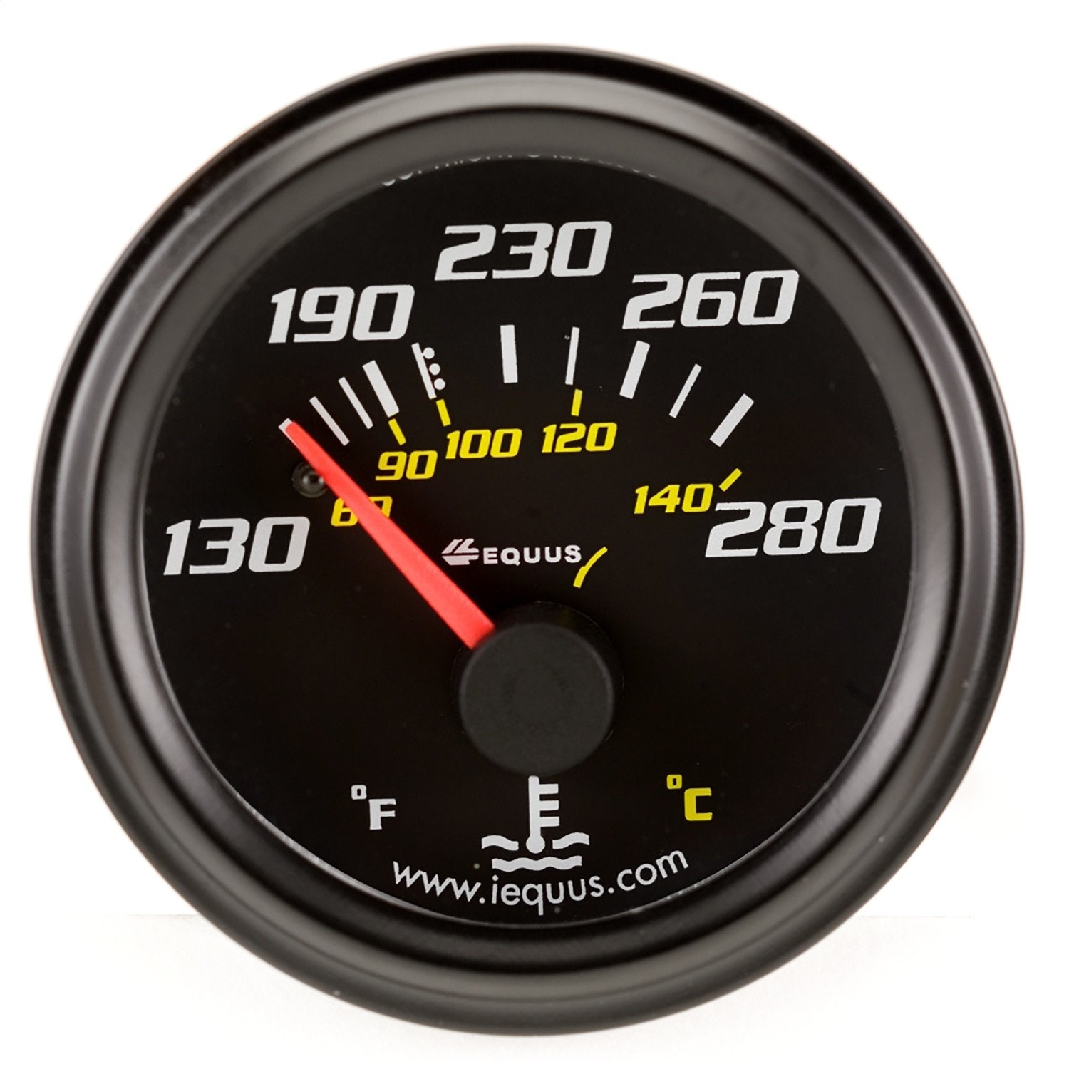 Equus 6232 2'' Mechanical Water Temperature Gauge, Black