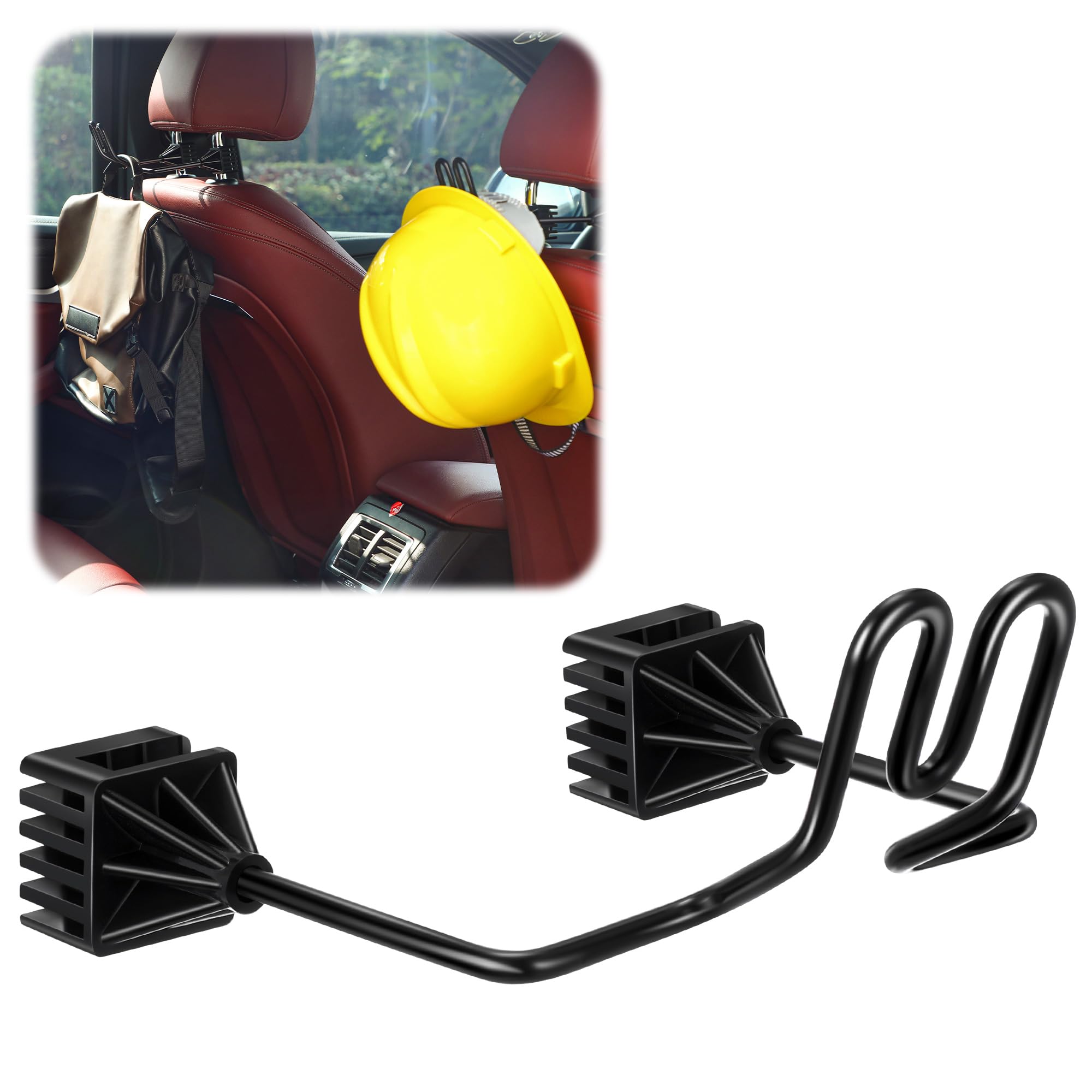 Feekoon 1 Pcs Hard Hat Holder For Truck Car Seat, Car Hat Holder For Truck Suv Car, Caps Clothes Cowboy Hat Holder Car Accessori