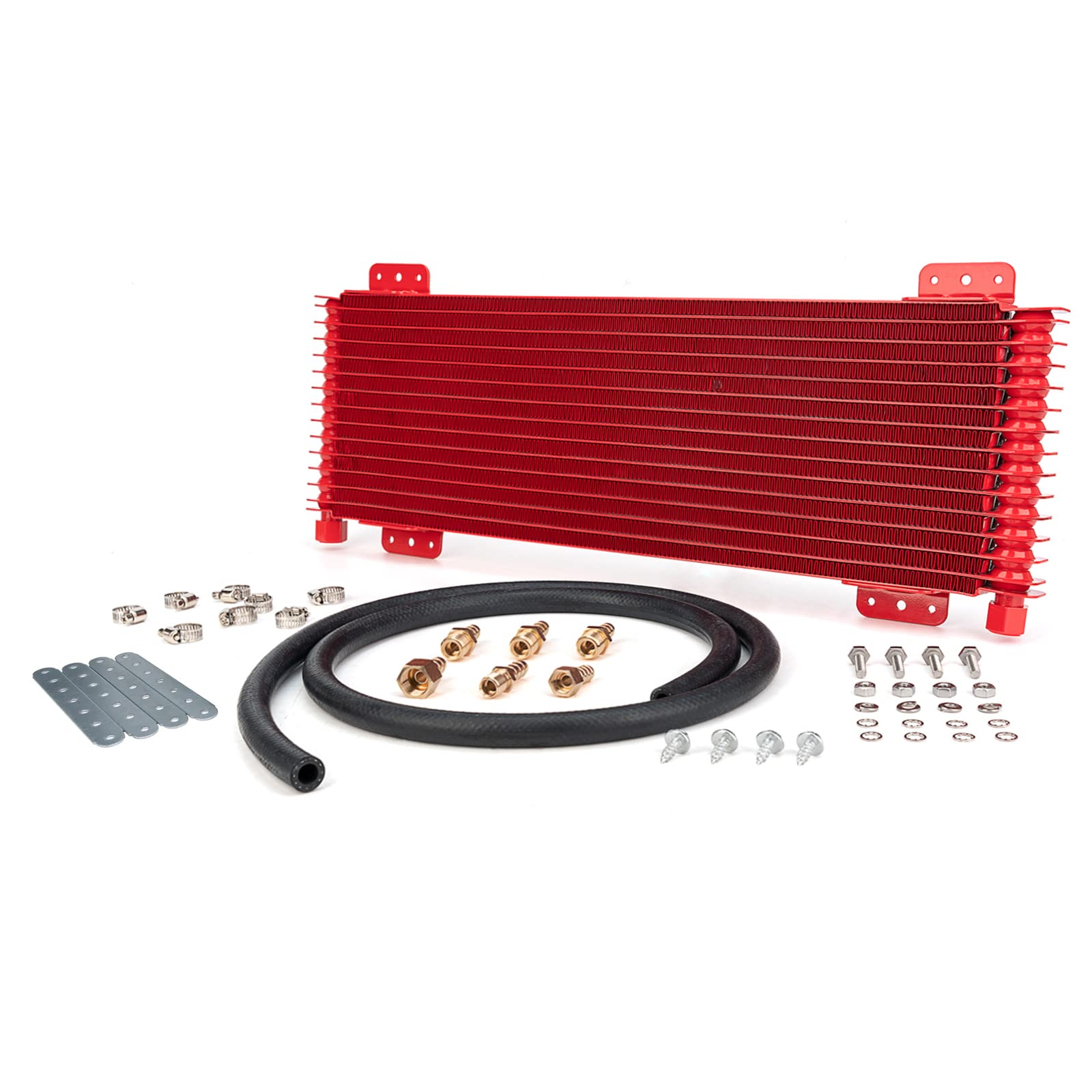 Gagsu Low Pressure Drop Transmission Oil Cooler Lpd47391 4739 40,000 Gvw With Mounting Hardware (Red)