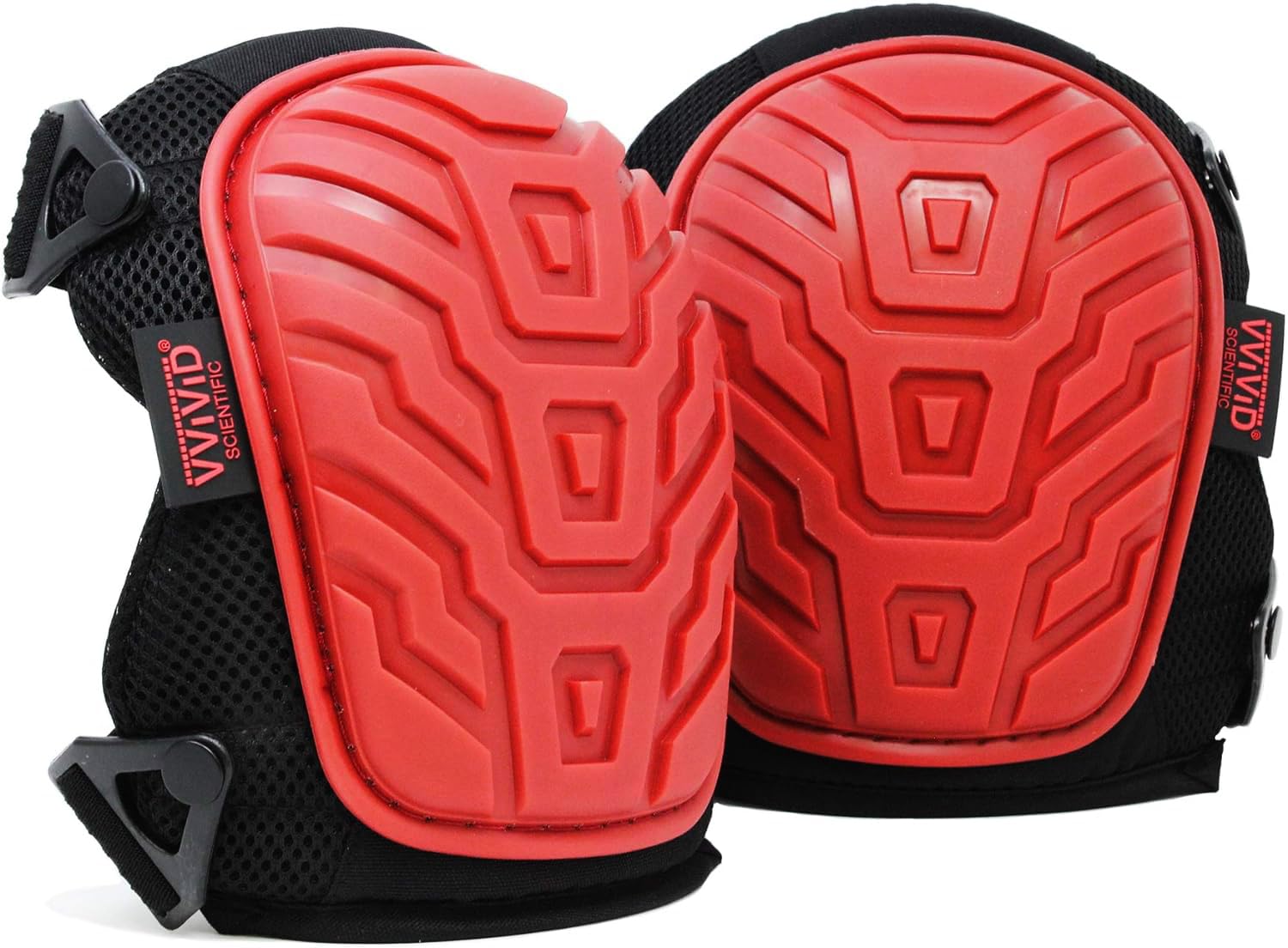 Vvivid Heavy-Duty Knee Pads (Double Strapped Gel Kneepads)