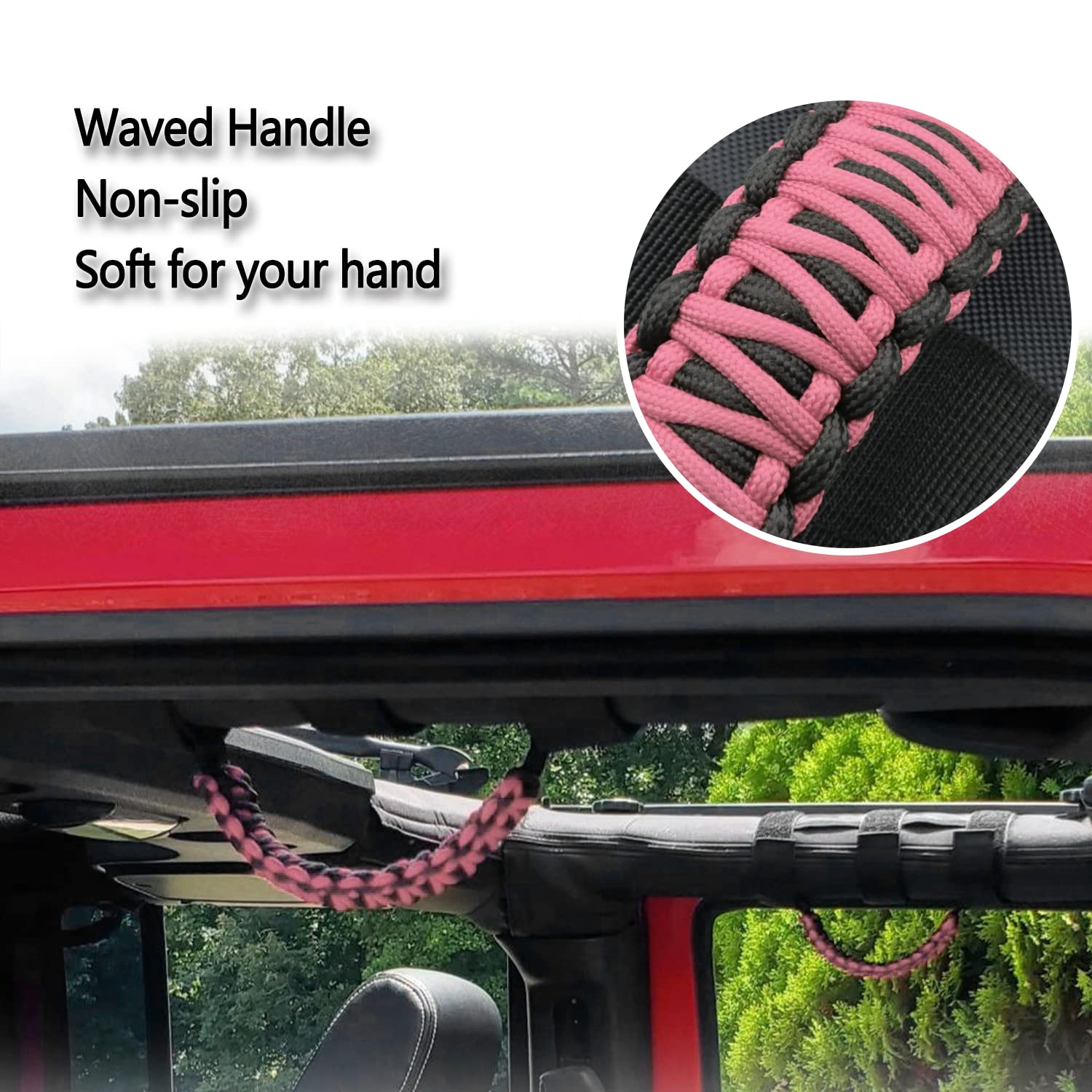 For Jeep Accessories Us Flag Roll Bar Grab Grip Handle For Compatible With Jeep Wrangler Yj Tj Jk Jku Jl Jlu & Gladiator Jt 1955