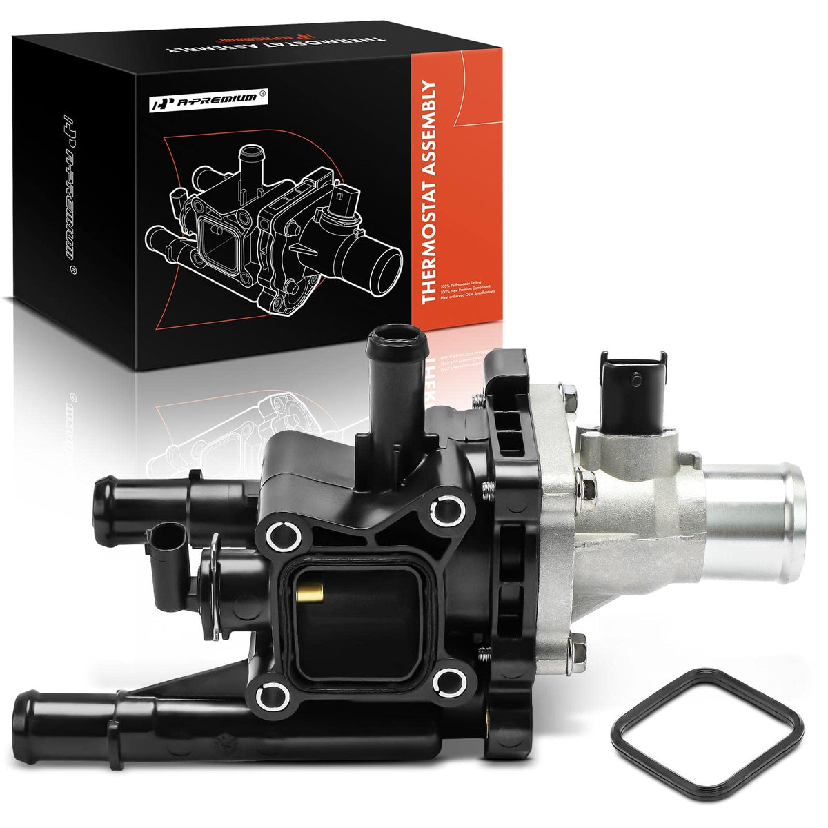 A-Premium - Coolant Thermostat and Housing Assembly with Sensor - Compatible with Chevy Cruze, Limited, Trax, Sonic - 1.8L 1.6L 