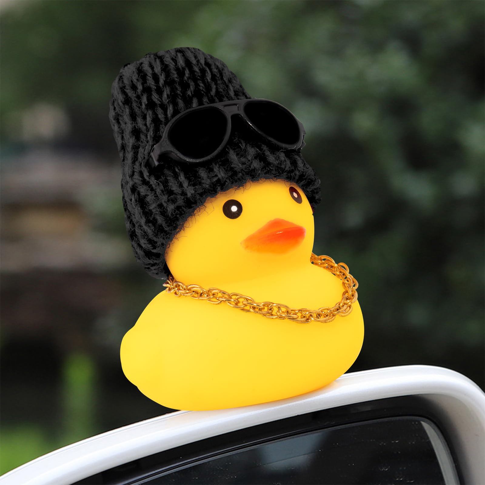 Wonuu Rubber Duck Car Ornaments Yellow Duck Car Dashboard Decorations With Propeller Helmet For Christmas Decor And Home Decorat