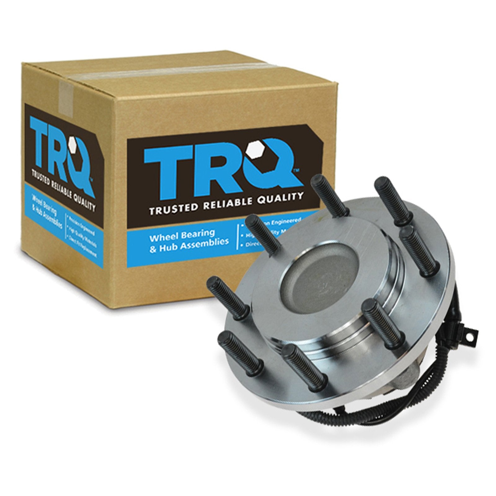 Trq Front Wheel Bearing & Hub Assembly With Abs Sensor Compatible With 1999-2004 Ford F-250 Super Duty F-350 Super Duty F-450 Su