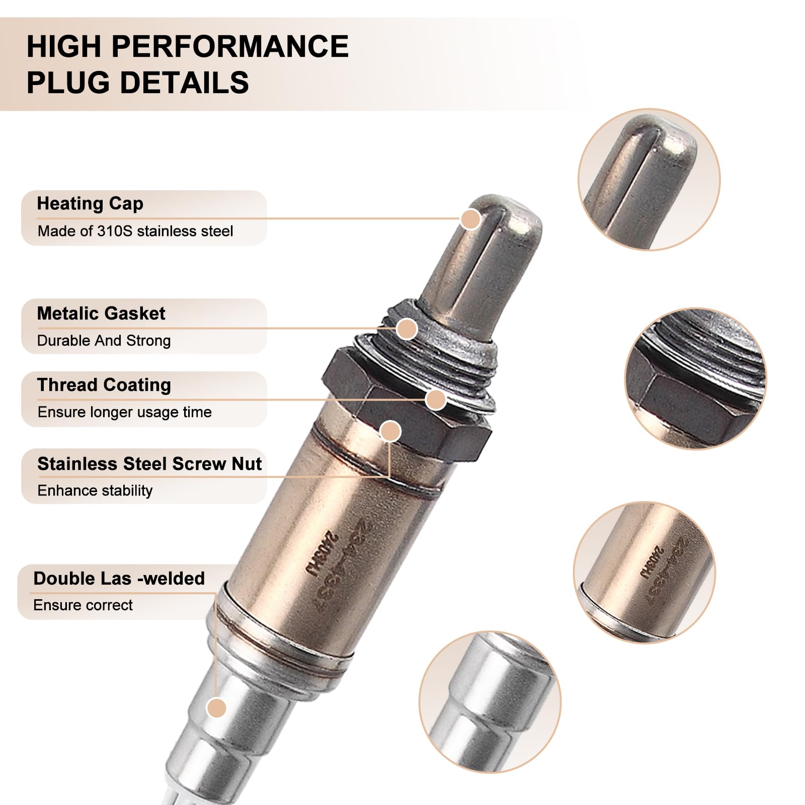 O2 Oxygen Sensor Downstream Upstream Compatible with 2006-2007 Chevy Silverado 1500 Avalanche Suburban Tahoe Replace 234-4018 23
