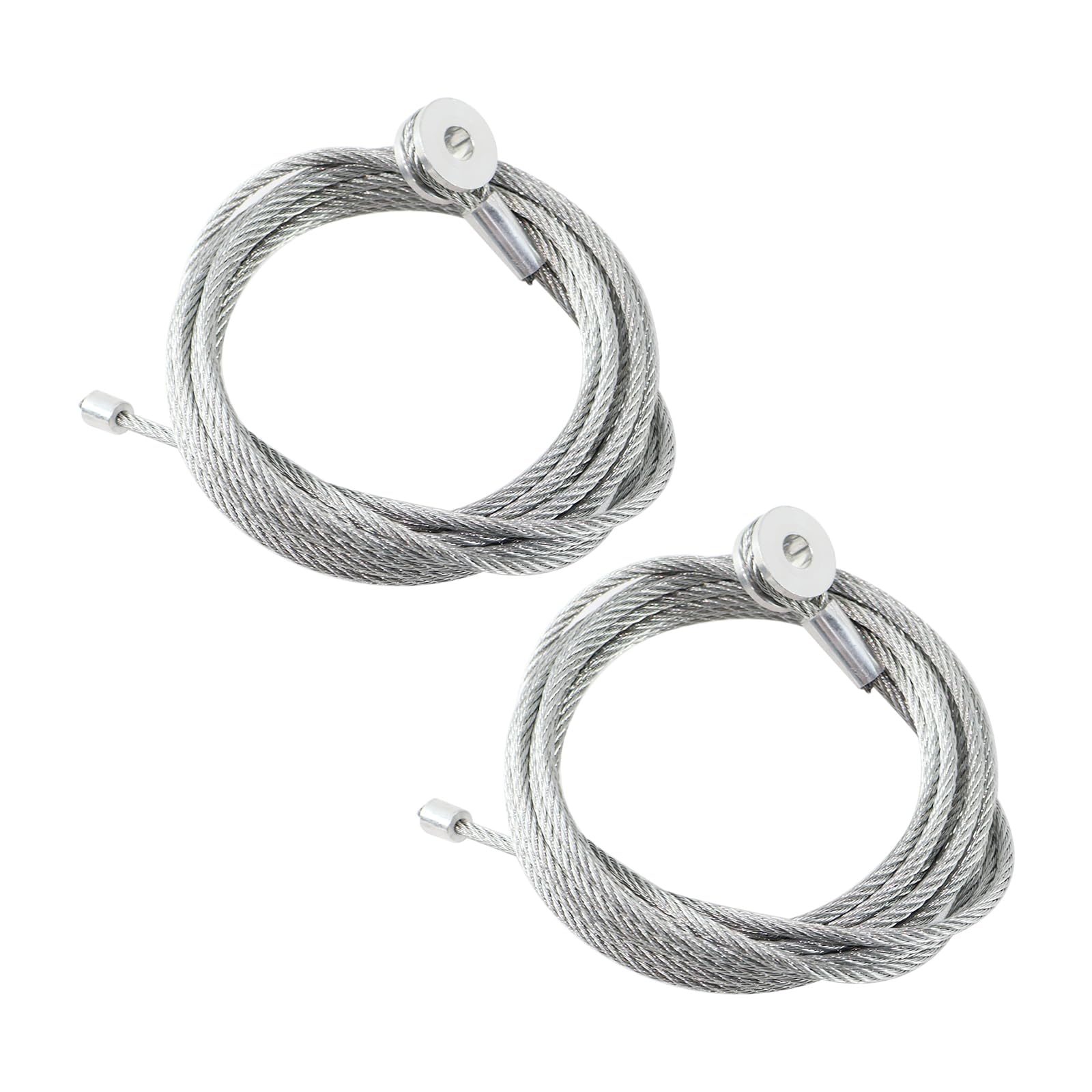 Pair (2) Enclosed Cargo Trailer Ramp Door Cable Replacement Kit Cables 150 Inch,Replacement For Cab1-8Cb150