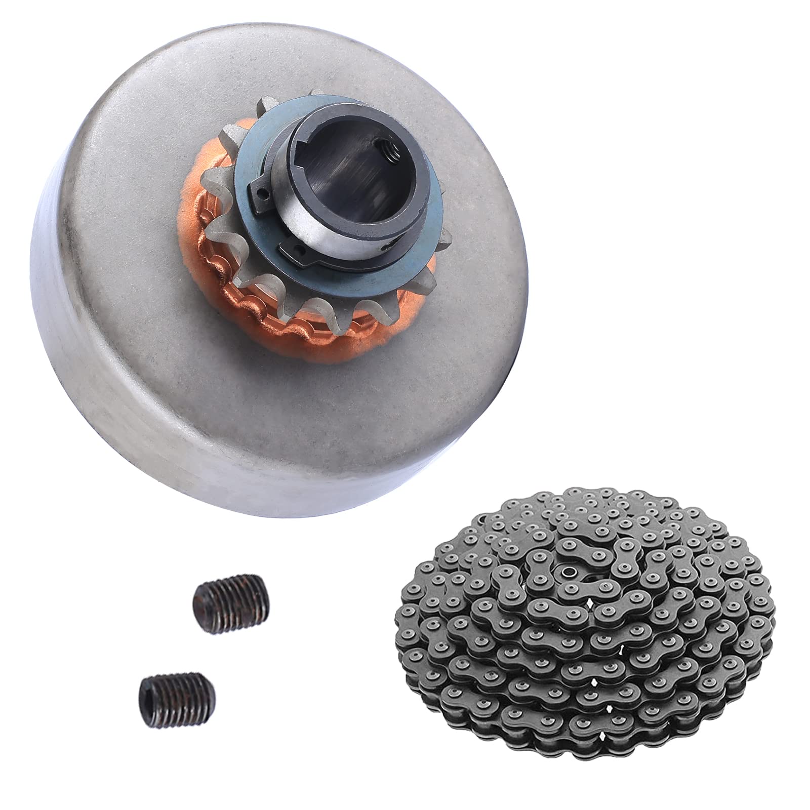 BATONECO 1'' Centrifugal Clutch 1 Inch Bore 14 Tooth with #40/41 420 Chain for Go Karts Mini Bike Lawnmower Heavy Duty Engine Up