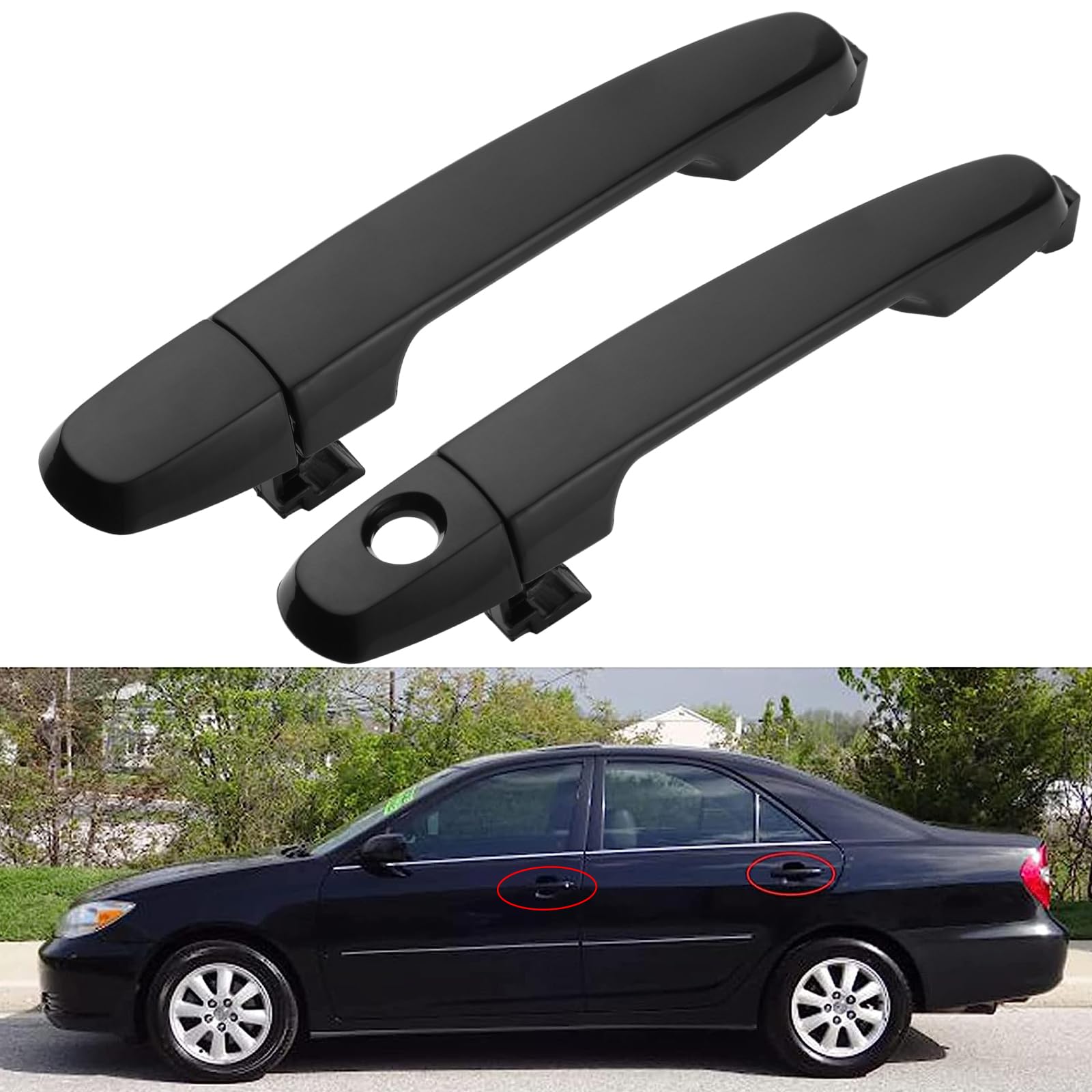 Exterior Door Handles for Toyota Camry (2002-2006), Corolla (2003-2013), RAV4 (2001-2012), Matrix (2003-2013), Pontiac Vibe (200