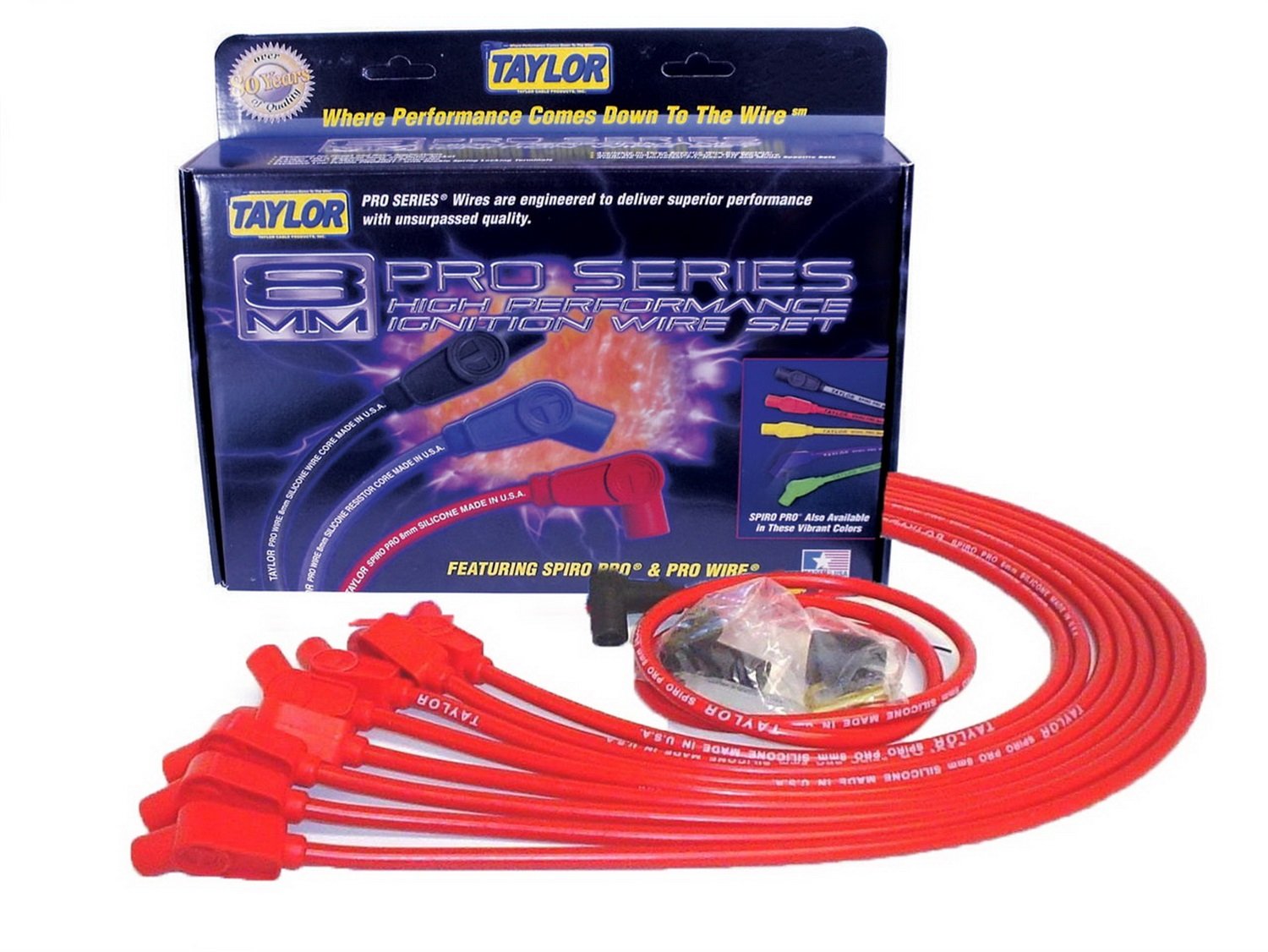 Taylor Cable 76232 Red 8Mm Custom Spiro-Wound Wire