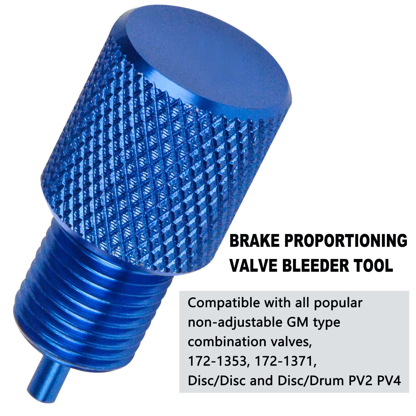 Brake Proportioning Valve Bleeder Tool, Valve Bleeding Tool Compatible With Gm Combination Valves, Pv2 Pv4, Disc/Disc Disc/Drum 172-1353 172-1371 (Blue)