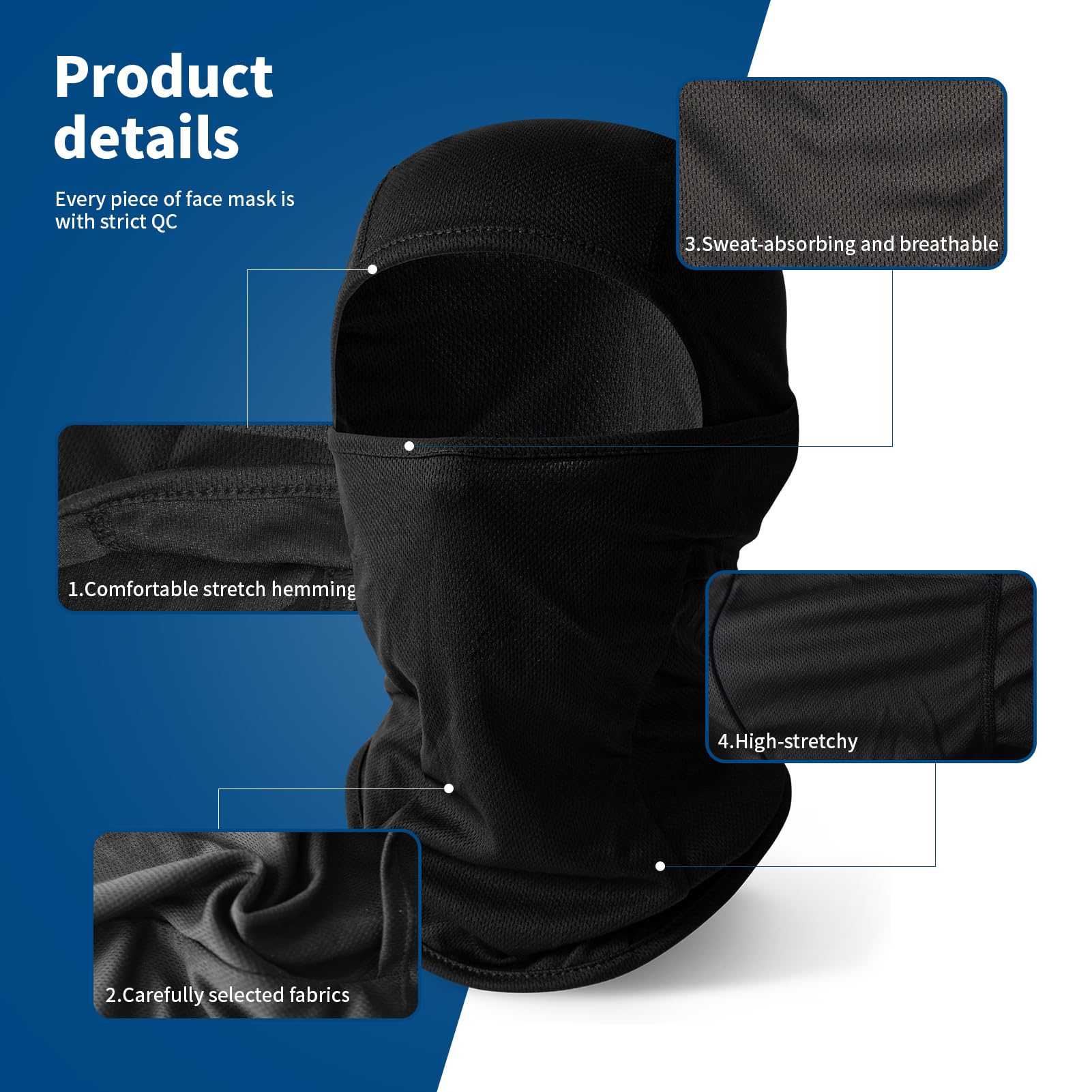 Yeslife Balaclava Ski Mask, Costume Face Mask For Men And Women, Pooh Shiesty Mask - Skiing, Snowboarding, Motorcycle