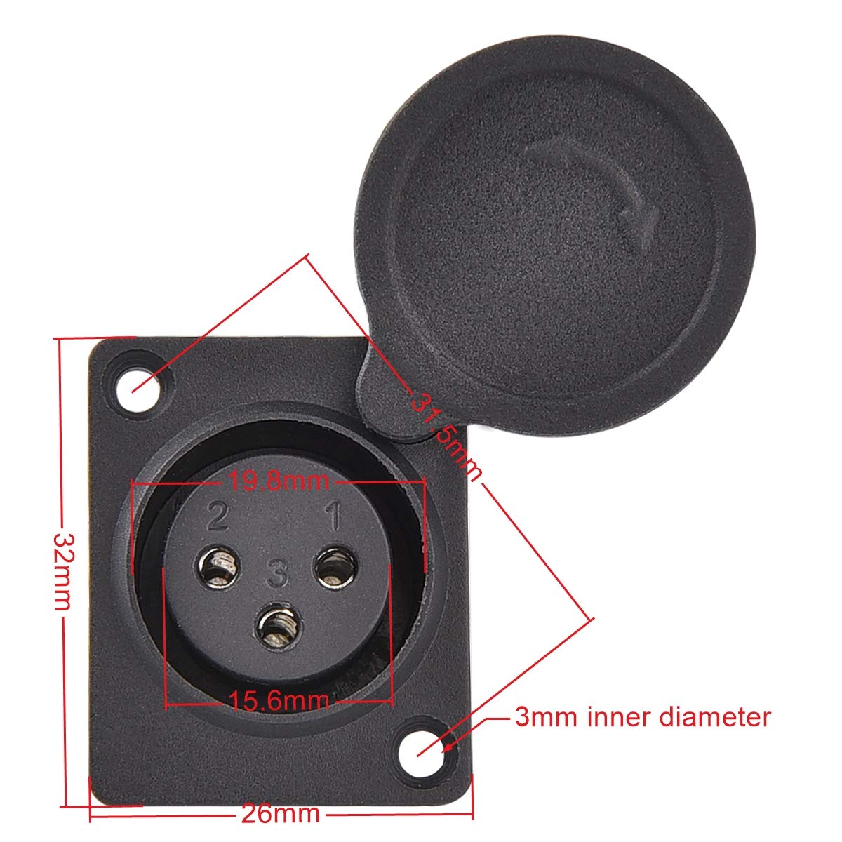 XLR Charging Port Socket for EVO 500 800 Razor MX500 650 Izip Schwinn E Scooter w/Free Compatible Connector & Cable