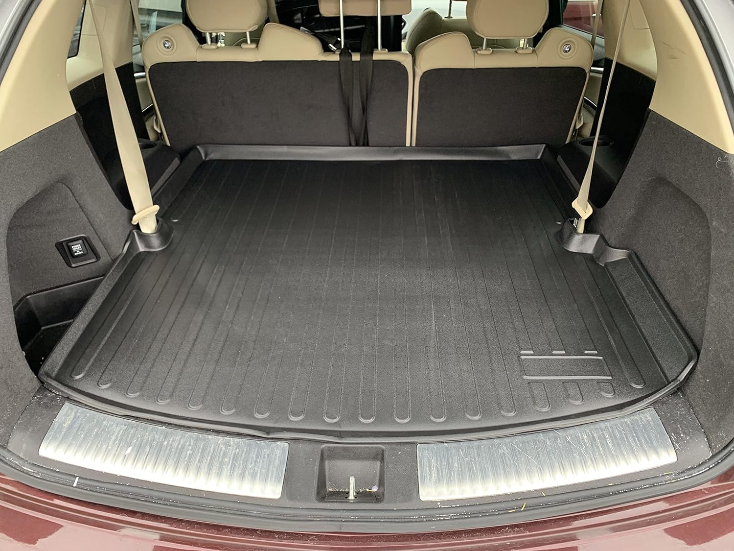 Premium Cargo Liner For Acura Mdx 2014-2020 - 100% Protection - Custom Fit Car Trunk Mat - Easy-To-Wash & All-Season Black Cargo Mat - 3D Shaped Laser Measured Trunk Liners For Acura Mdx 2014-2020.