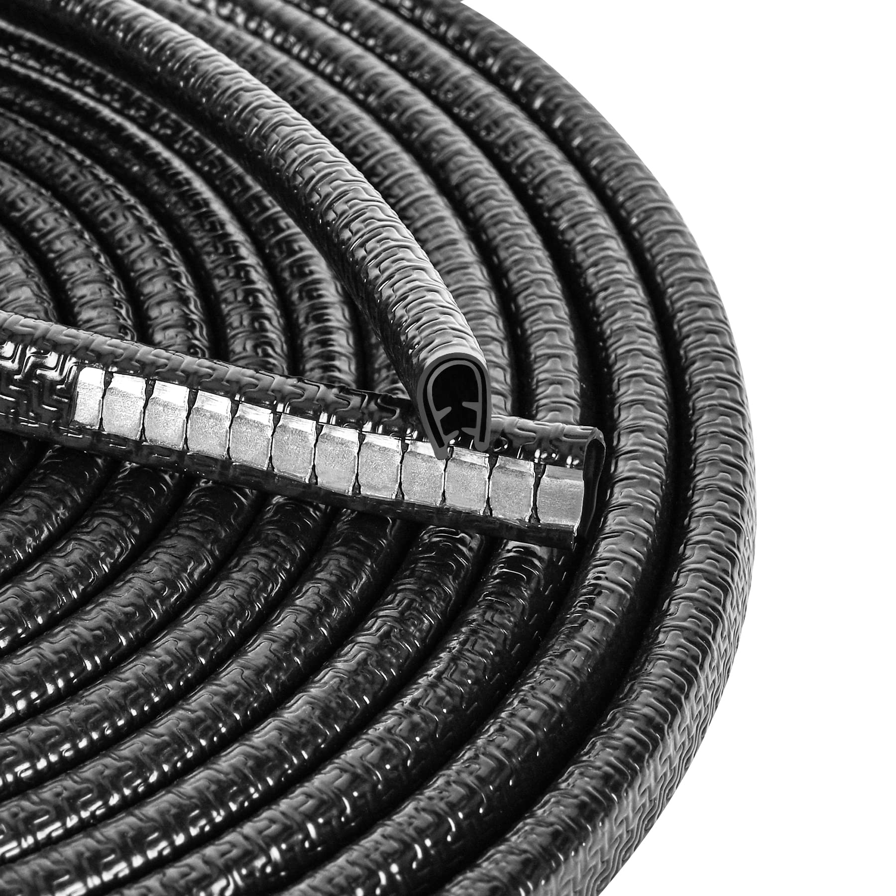 33Ft(10M) Long Car Door Edge Guards,U Shape Edge Trim Rubber Seal Protector Rubber Car Door Protector Car Protection Door Edge Anti-Collision Rubber Clips Fit For Most Car| Black |