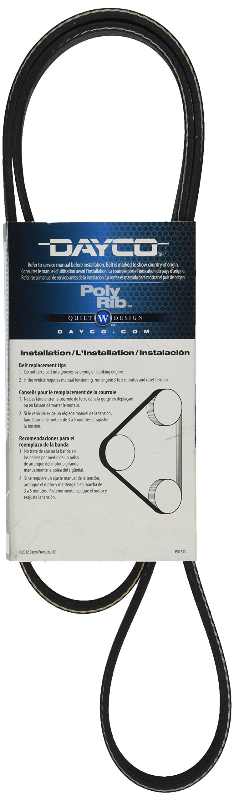 Dayco 5050540 Poly Rib Belt , Black