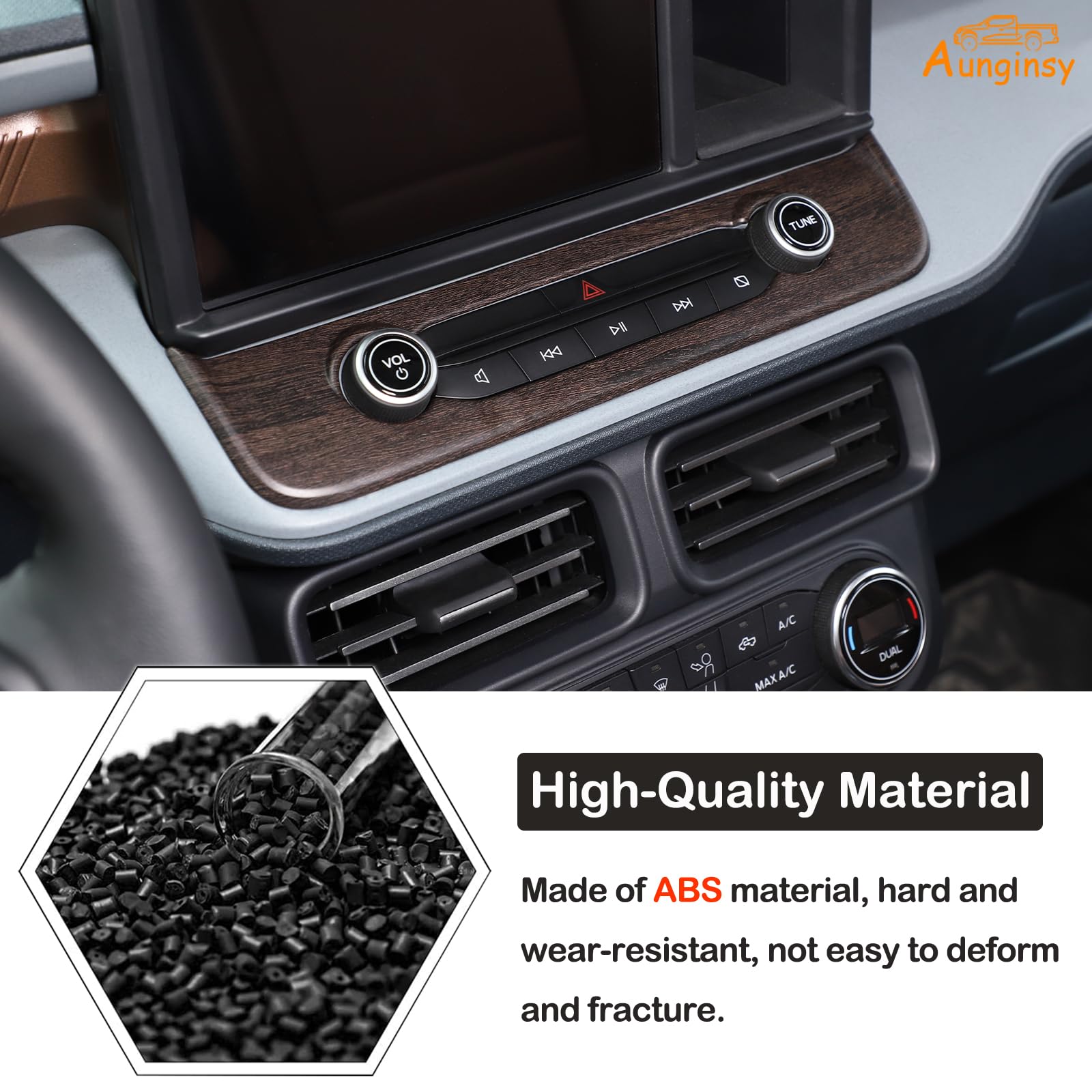 Car Central Navigation Adjustment Button Panel Cover Trim Compatible With Ford Maverick 2022-2024 Center Console Air Conditioner Switch Radio Multimedia Control Knob Button Frame Sticker Accessories