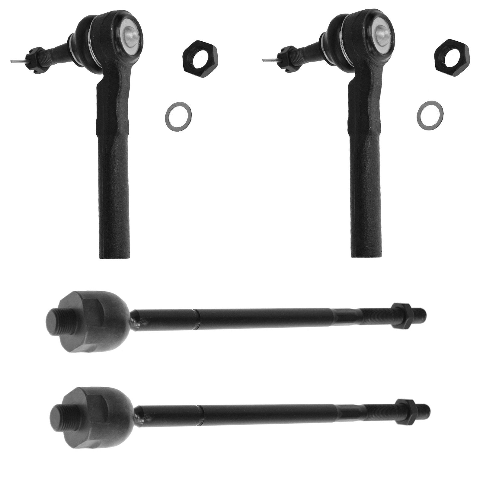 Trq Front Tie Rod Set Compatible With 2002-2007 Buick Rendezvous 2001-2005 Pontiac Aztek 2005-2006 Montana