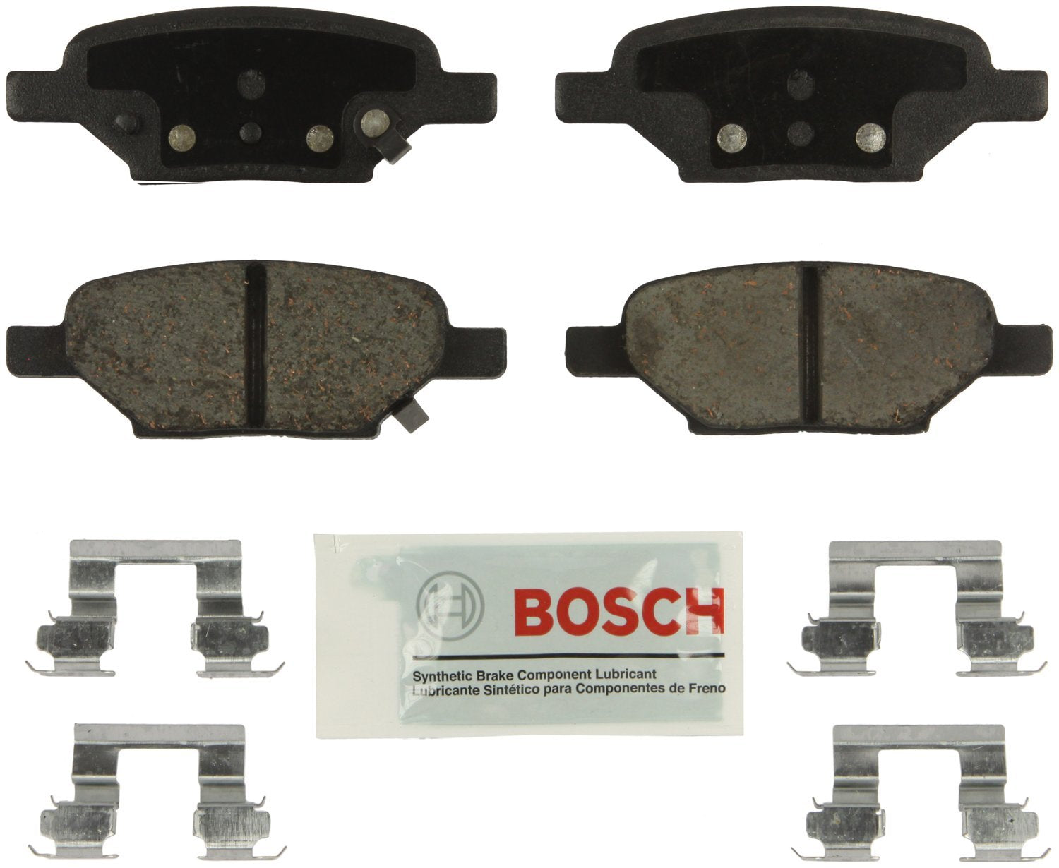 BOSCH BE1033H Blue Ceramic Disc Brake Pad Set With Hardware - Compatible With Select Chevrolet Cobalt, HHR, Malibu; Pontiac G5, 