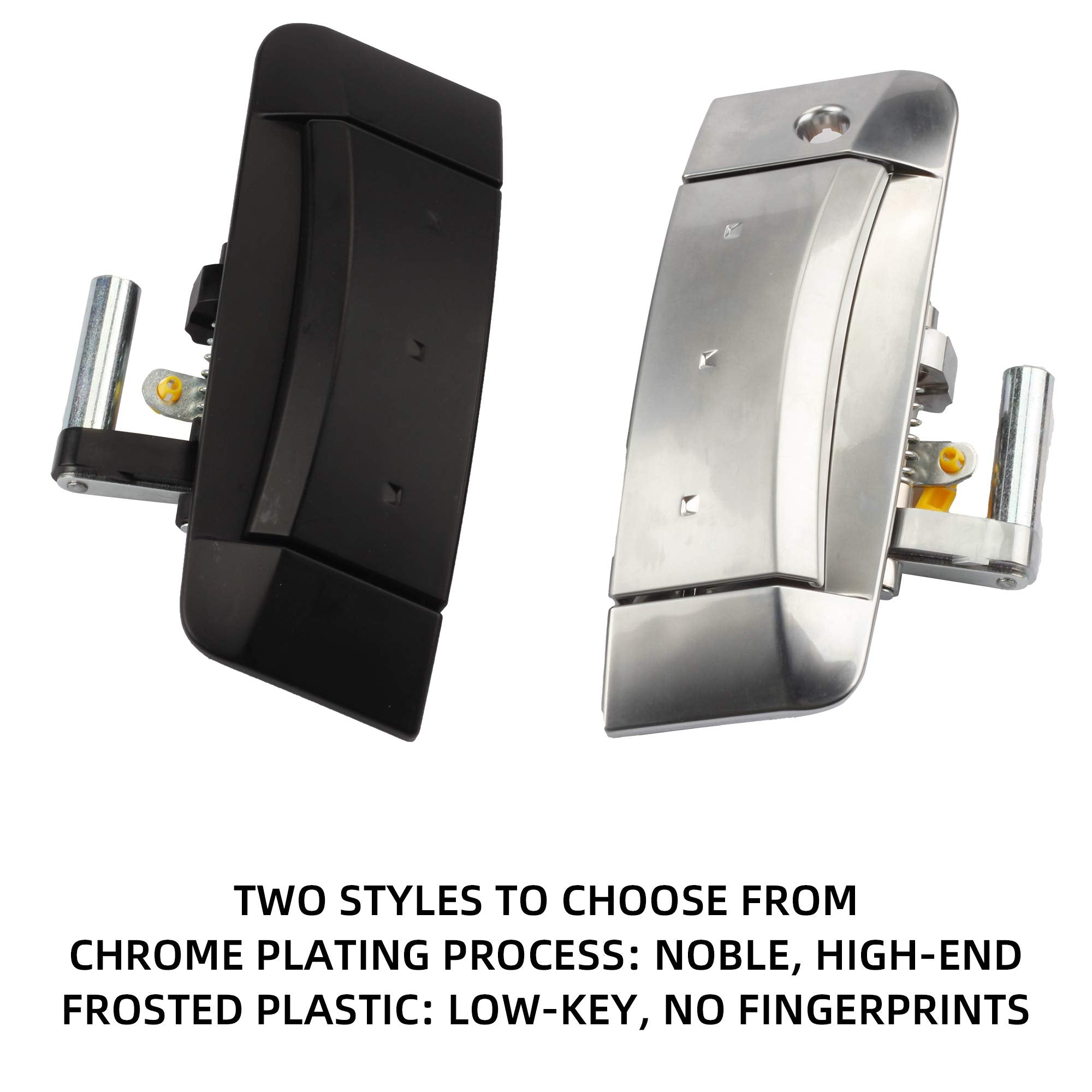 Dasbecan 1 Pair Left Driver And Right Passenger Side Exterior Door Handle Kit Replacement Compatible With Nissan 350Z 2003-2009 Replaces# 80607-Cd41E 80607-Cd400 (Black)