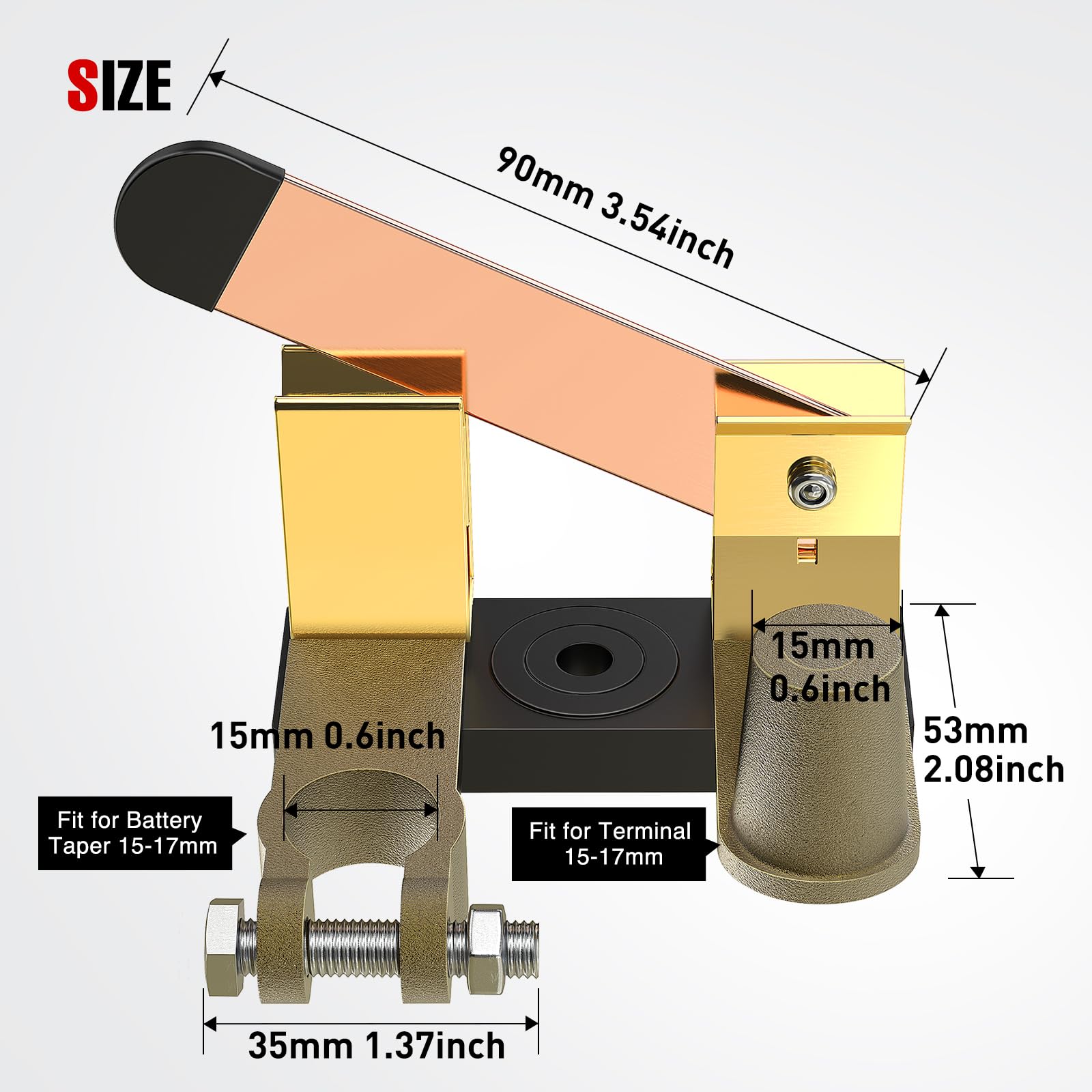 Nilight Top Post Knife Blade Master Switch 12V 24V 250A Battery Negative Disconnect Shut Off Kill Power Isolator For Car Truck M