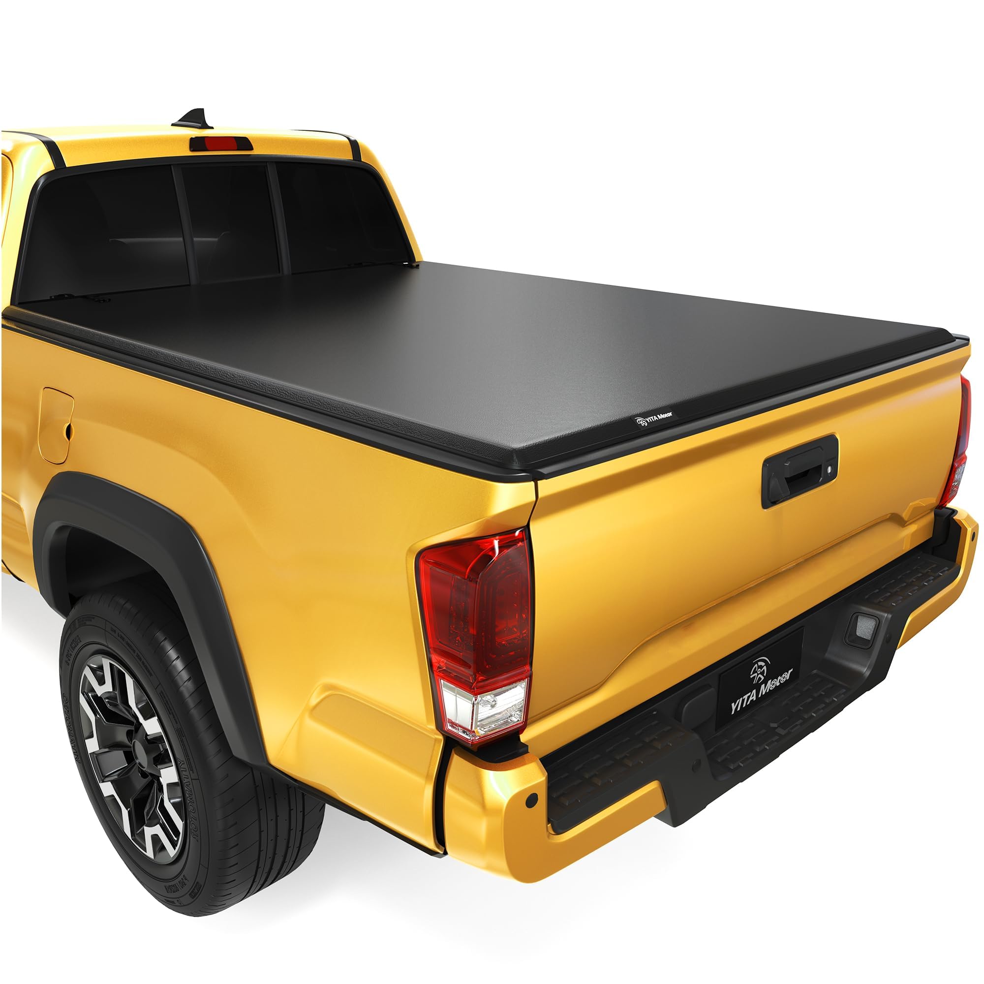 Yitamotor Soft Tri Fold Truck Bed Tonneau Cover Compatible With 2016-2023 Toyota Tacoma (Excl. Trail Edition) Fleetside 5 Ft Bed