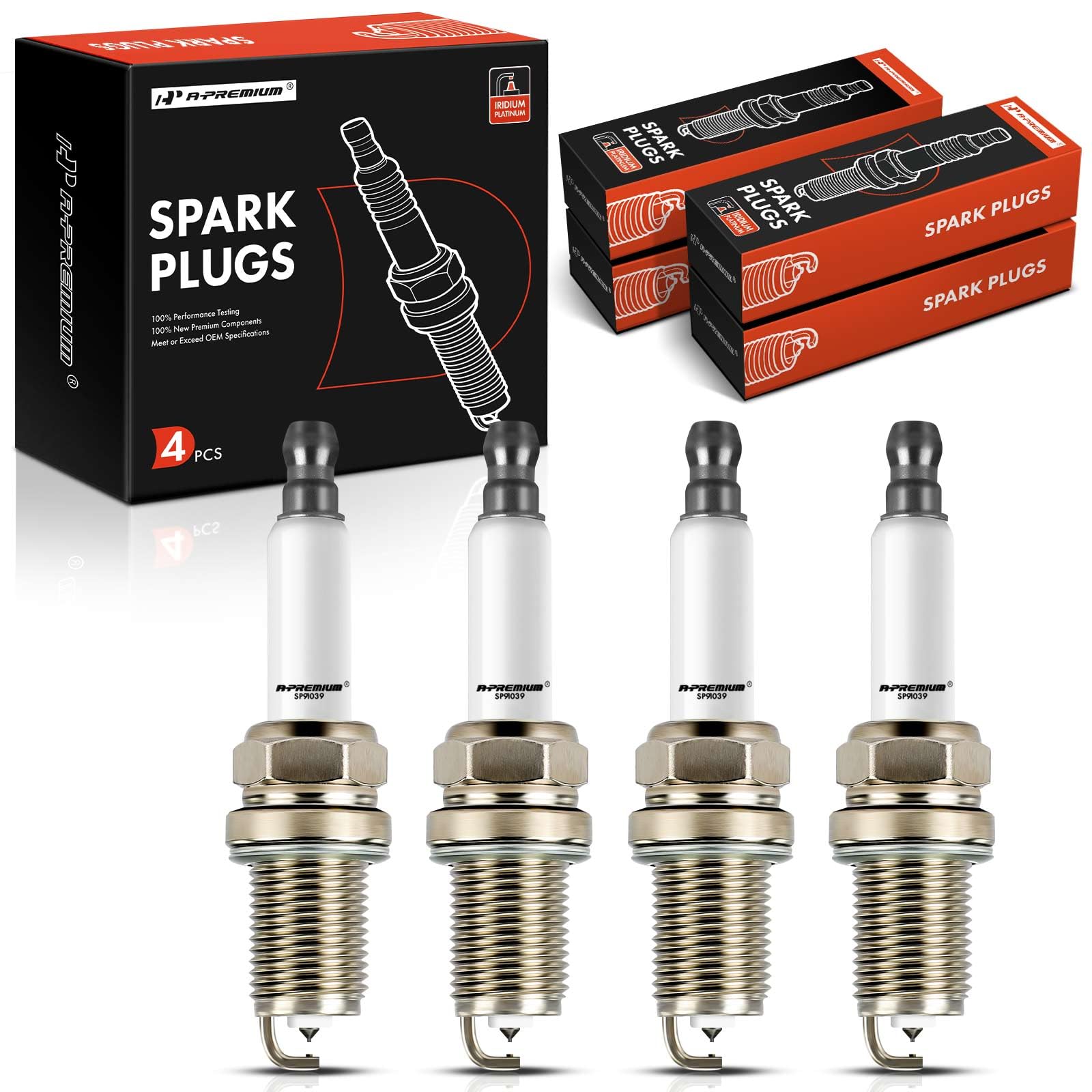 A-Premium 4PCS Iridium Platinum Spark Plugs Compatible with Buick Encore 2013-2021 & Chevrolet Cruze 2011-2016, Sonic 2012-2020,
