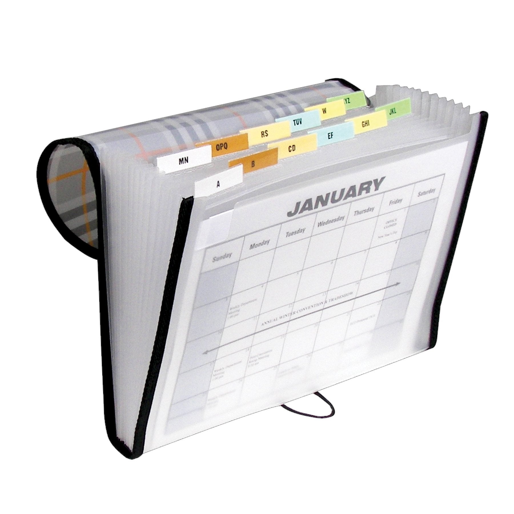 C-Line 13-Pocket Expanding File, Includes Tabs, Letter Size, 1 Expanding File, Plaid Design (58312)