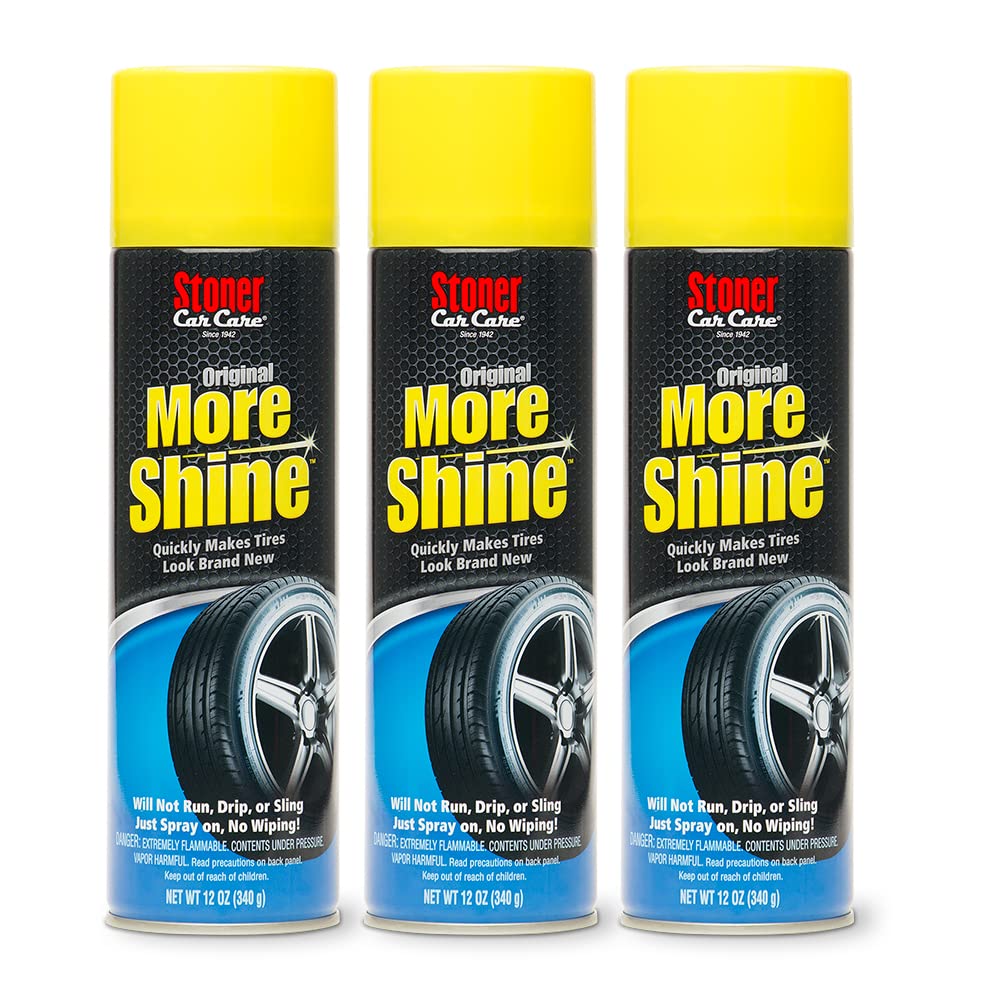 Stoner Car Care 91044-3Pk Original More Shine Tire Finish For Tire And Wheel Care Creates A Long-Lasting, Rain-Resistant Tire Sh