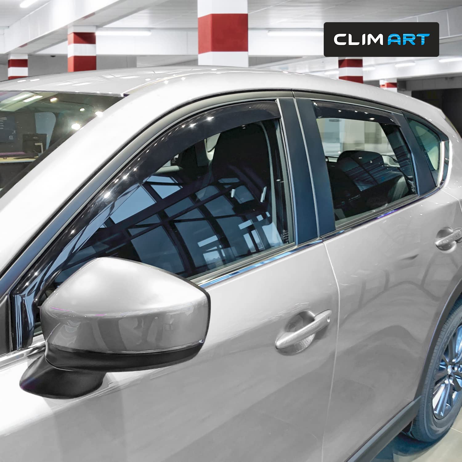 Clim Art In-Channel Incredibly Durable Rain Guards For Mazda Cx-5 2017-2025, Original Window Deflectors, Vent Deflector, Vent Wi
