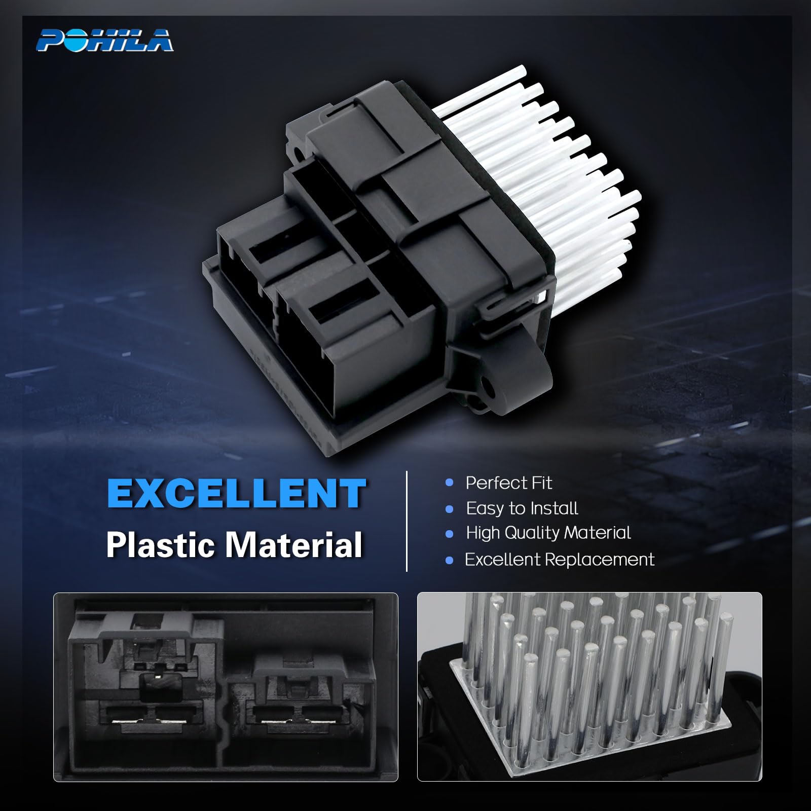 POHILA Blower Speed Motor Control Module/Resistor Replacement for Select 2013-2020 Buick Enclave/Chevy Escalade Cruze Traverse C