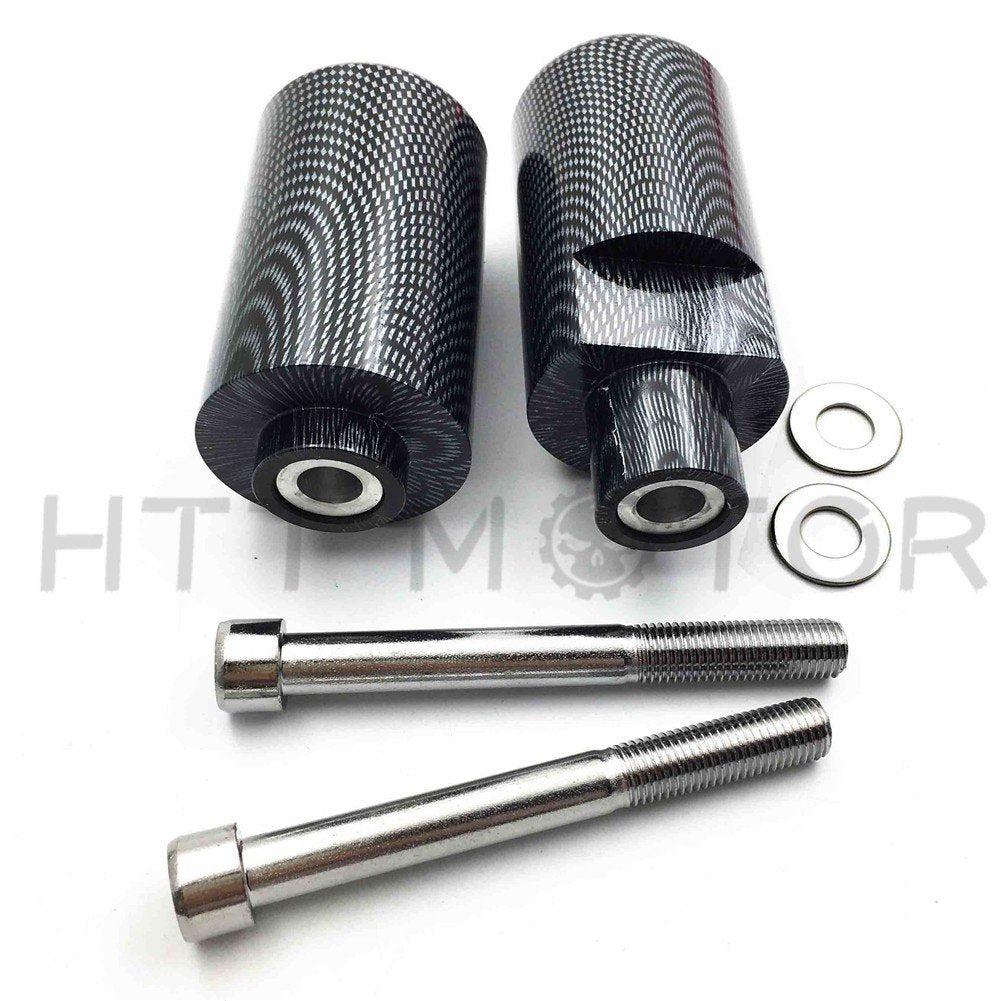 Httmt Mt219-007-Cn Motorcycle No Cut Frame Slider Crash Protector Compatible With 2004 2005 Suzuki Gsxr 600 750 Carbon (Left & R